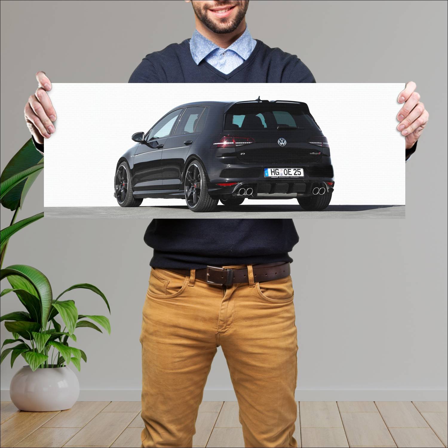 Cuadro grande 30x80cm 2014 volkswagen golf r by oe 20 Volkswagen