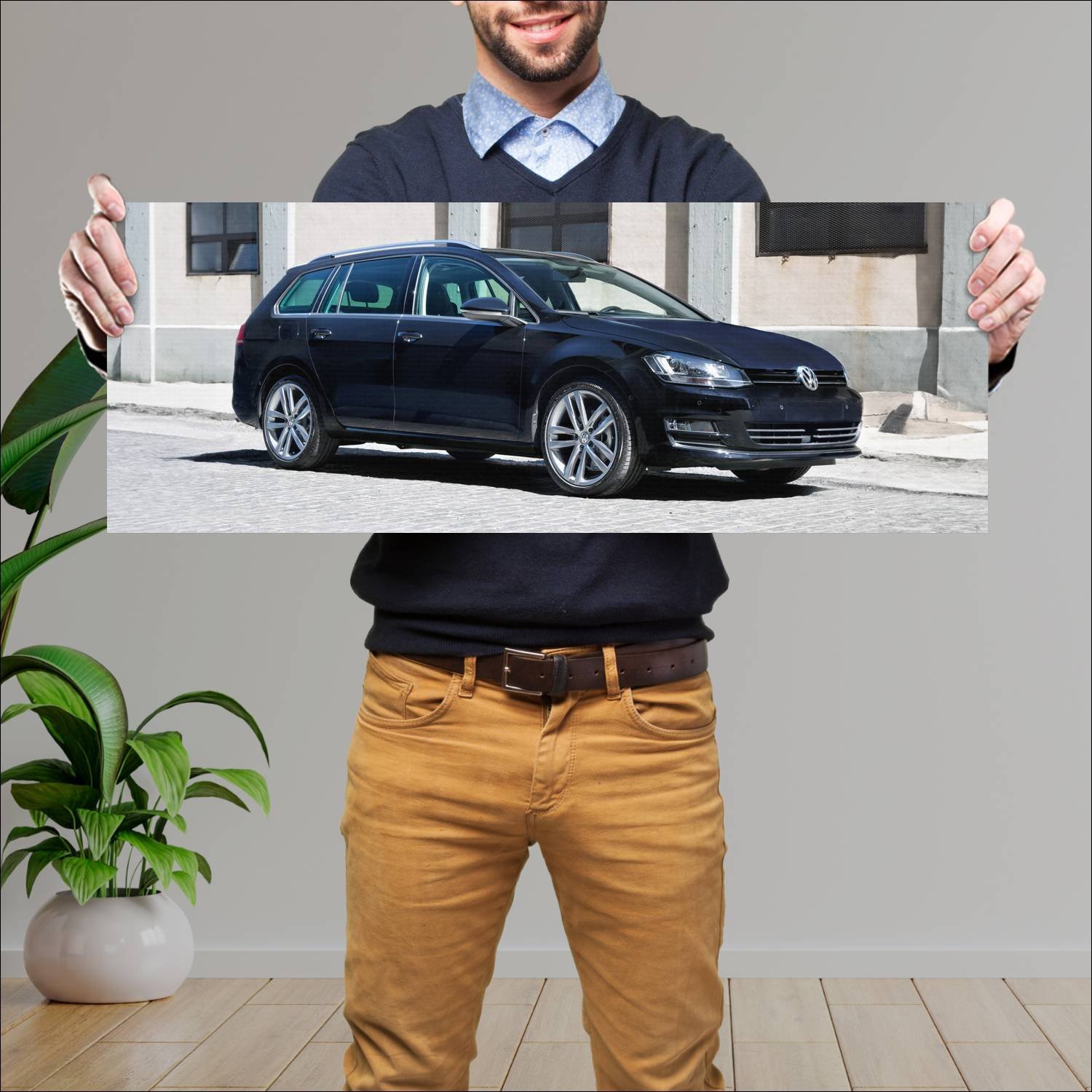 Cuadro grande 30x80cm 2014 volkswagen golf sportwa 25 Volkswagen