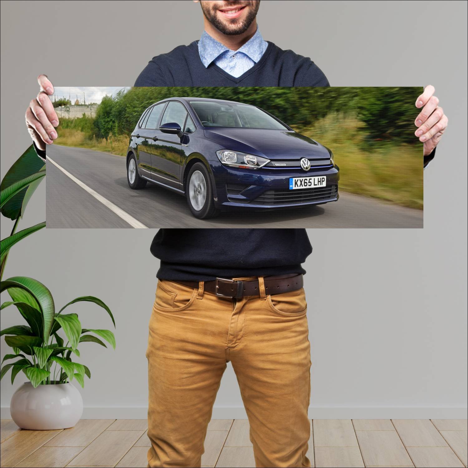 Cuadro grande 30x80cm 2014 volkswagen golf sv uk 5 28 Volkswagen