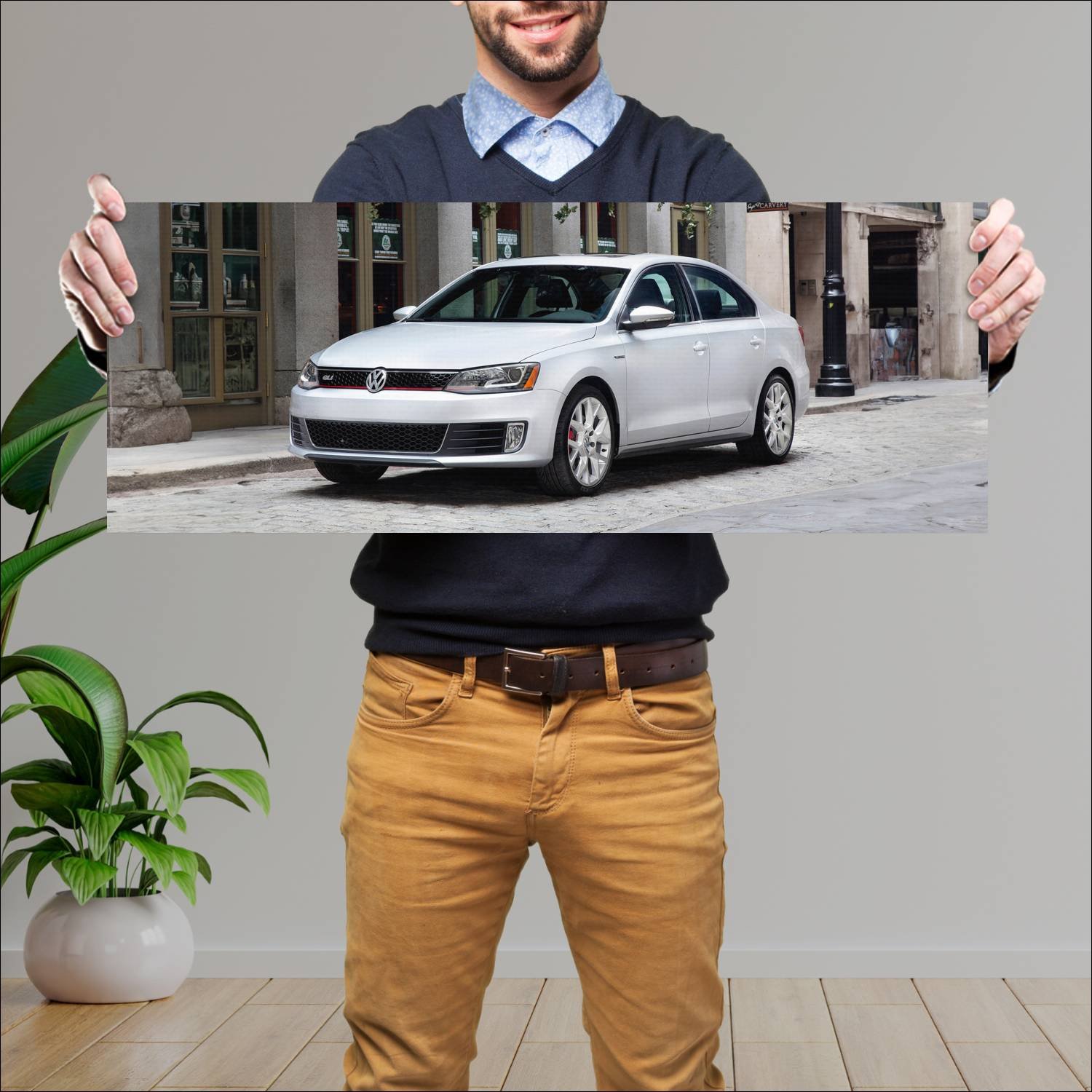 Cuadro grande 30x80cm 2014 volkswagen jetta gli ed 34 Volkswagen