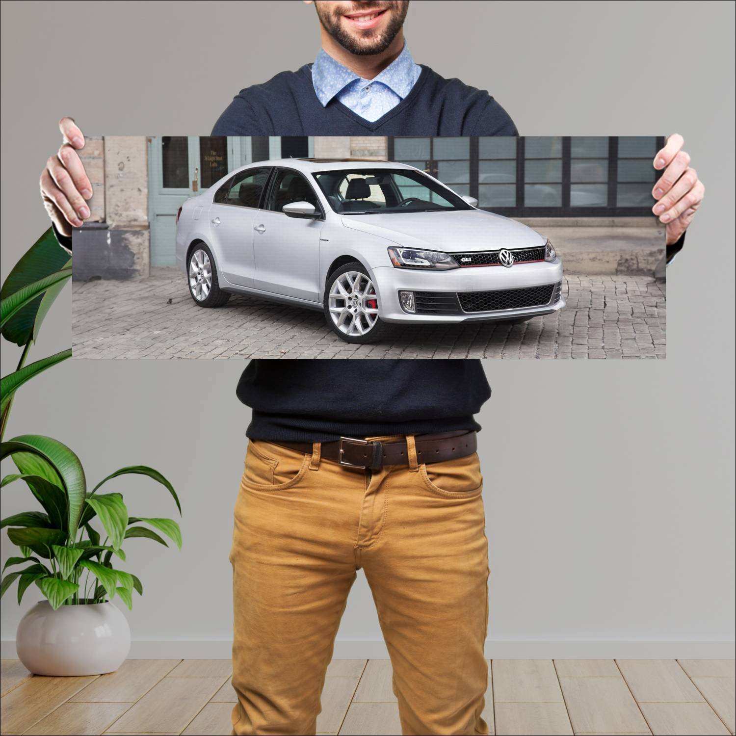 Cuadro grande 30x80cm 2014 volkswagen jetta gli ed 35 Volkswagen