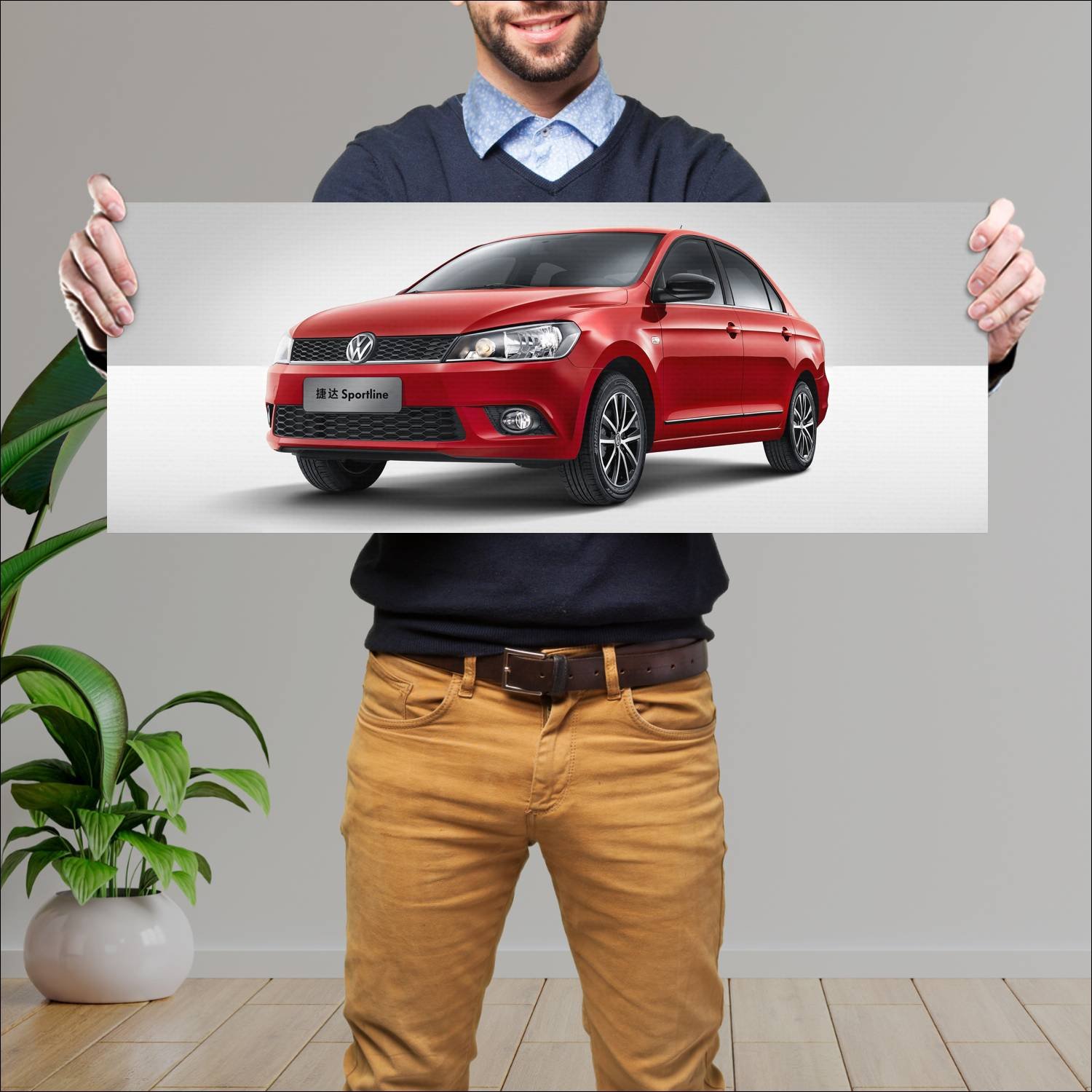 Cuadro grande 30x80cm 2014 volkswagen jetta sportl 36 Volkswagen