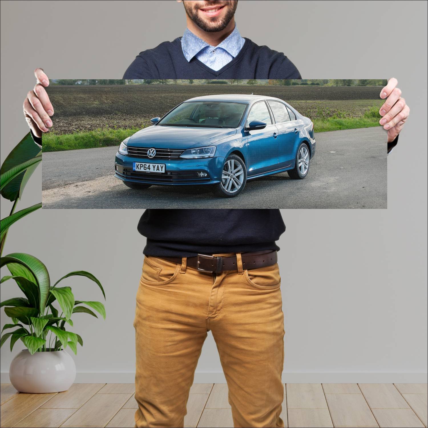 Cuadro grande 30x80cm 2014 volkswagen jetta uk 438 37 Volkswagen