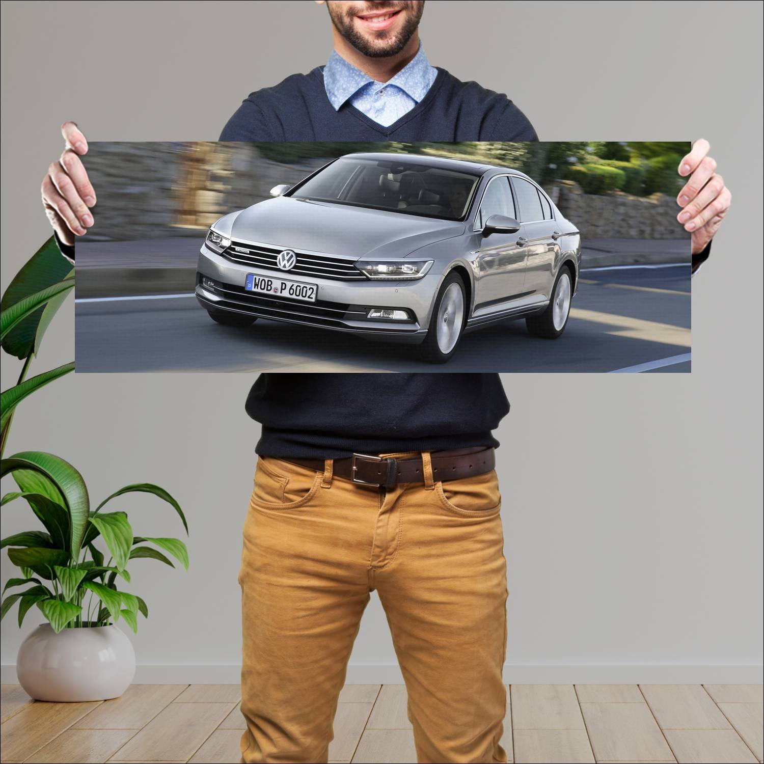 Cuadro grande 30x80cm 2014 volkswagen passat auto 41 Volkswagen