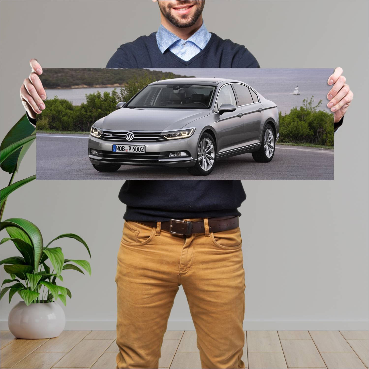 Cuadro grande 30x80cm 2014 volkswagen passat auto 42 Volkswagen
