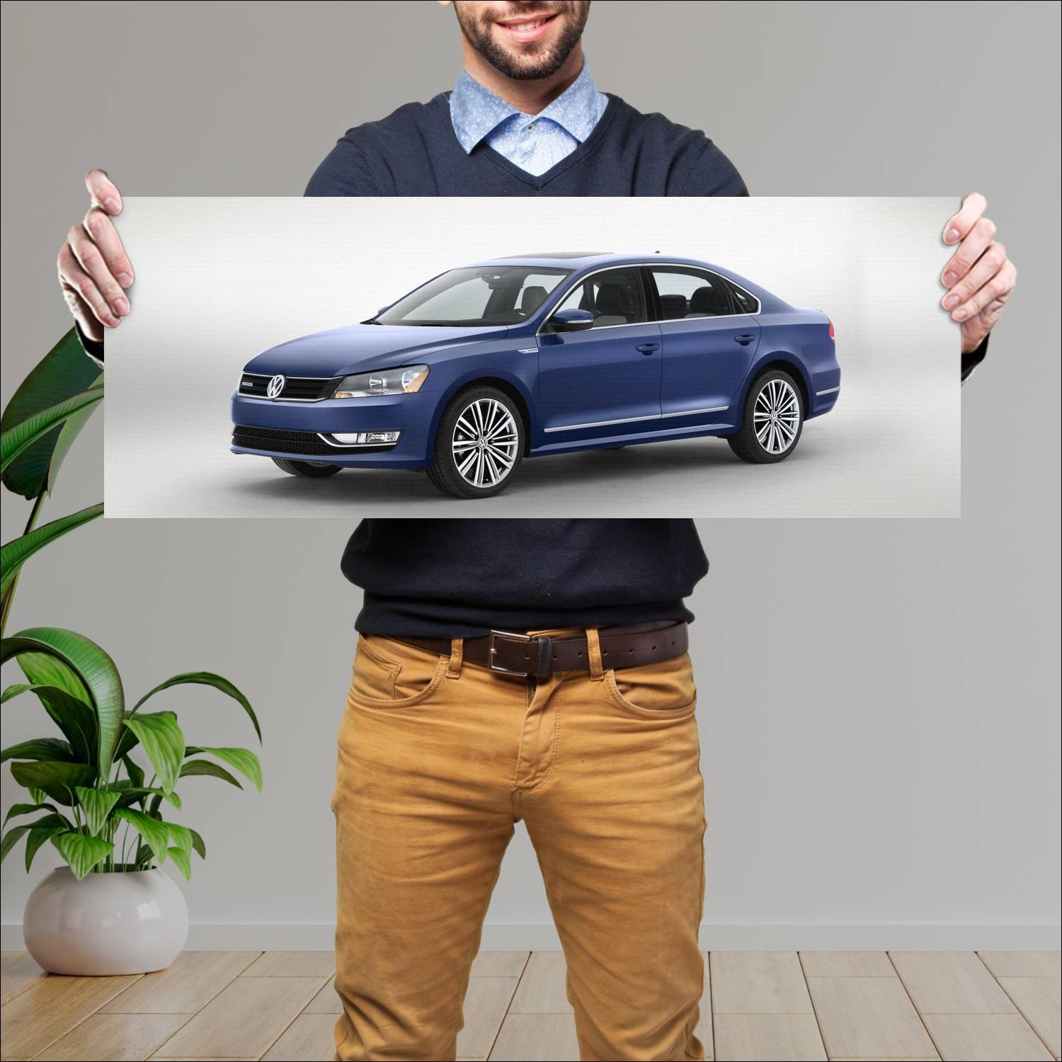 Cuadro grande 30x80cm 2014 volkswagen passat bluem 44 Volkswagen