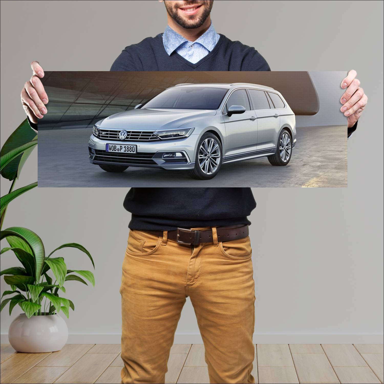 Cuadro grande 30x80cm 2014 volkswagen passat varia 47 Volkswagen