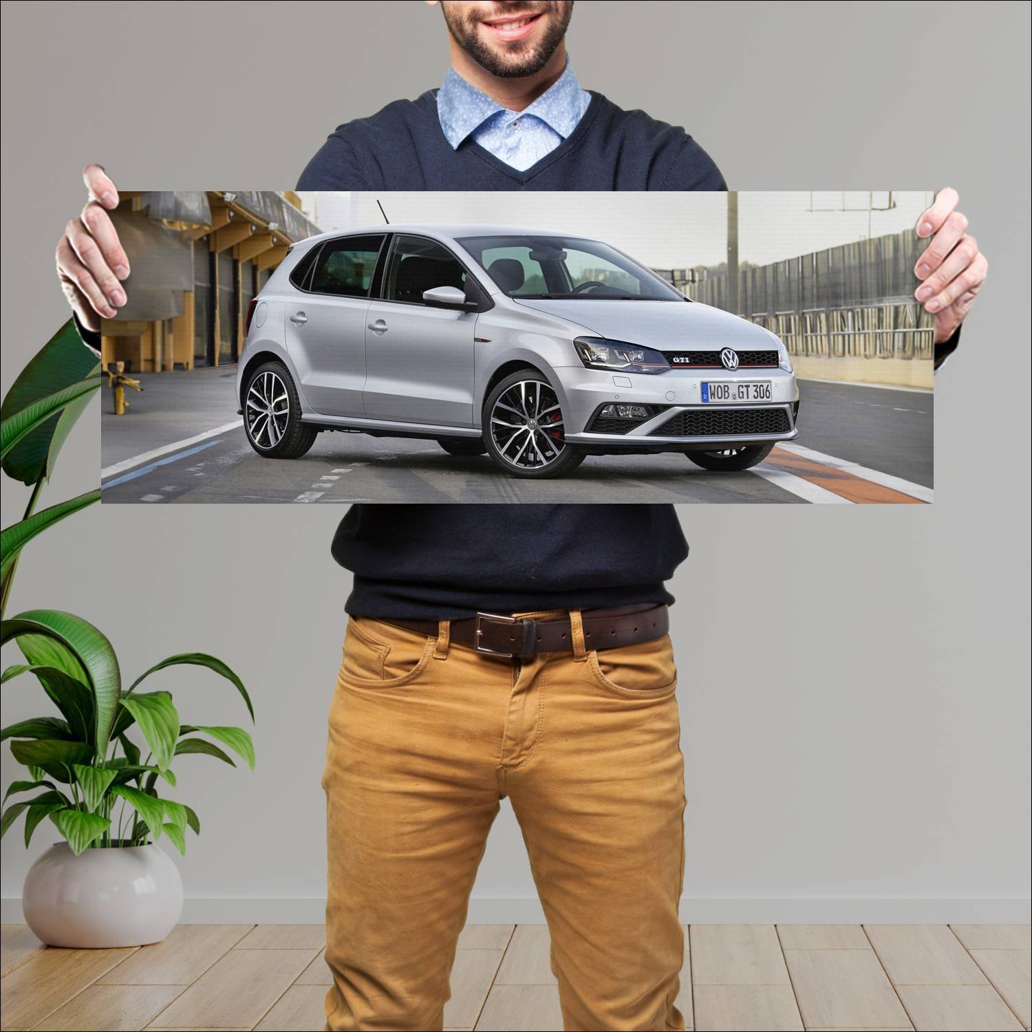 Cuadro grande 30x80cm 2014 volkswagen polo gti 5 d 63 Volkswagen