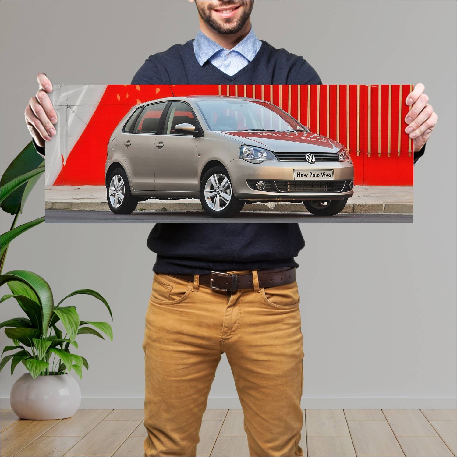 Cuadro grande 30x80cm 2014 volkswagen polo vivo 5 65 Volkswagen