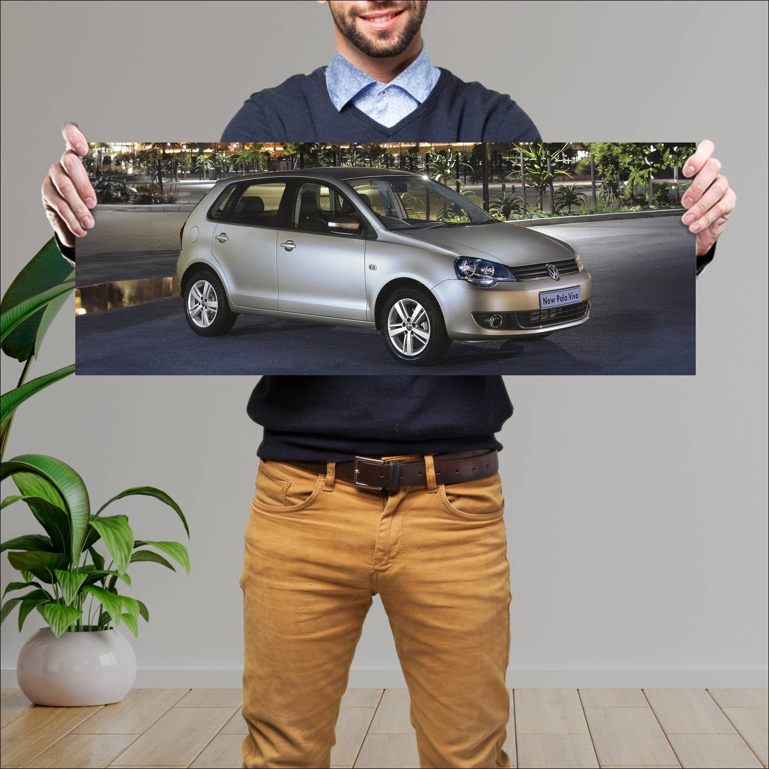 Cuadro grande 30x80cm 2014 volkswagen polo vivo 5 66 Volkswagen