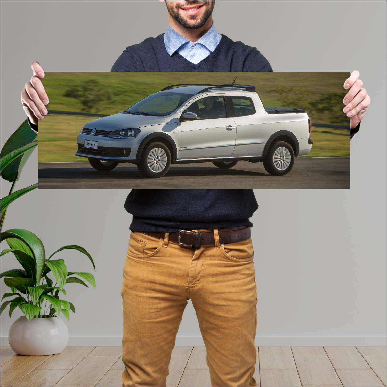 Cuadro grande 30x80cm 2014 volkswagen saveiro cd 4 69 Volkswagen