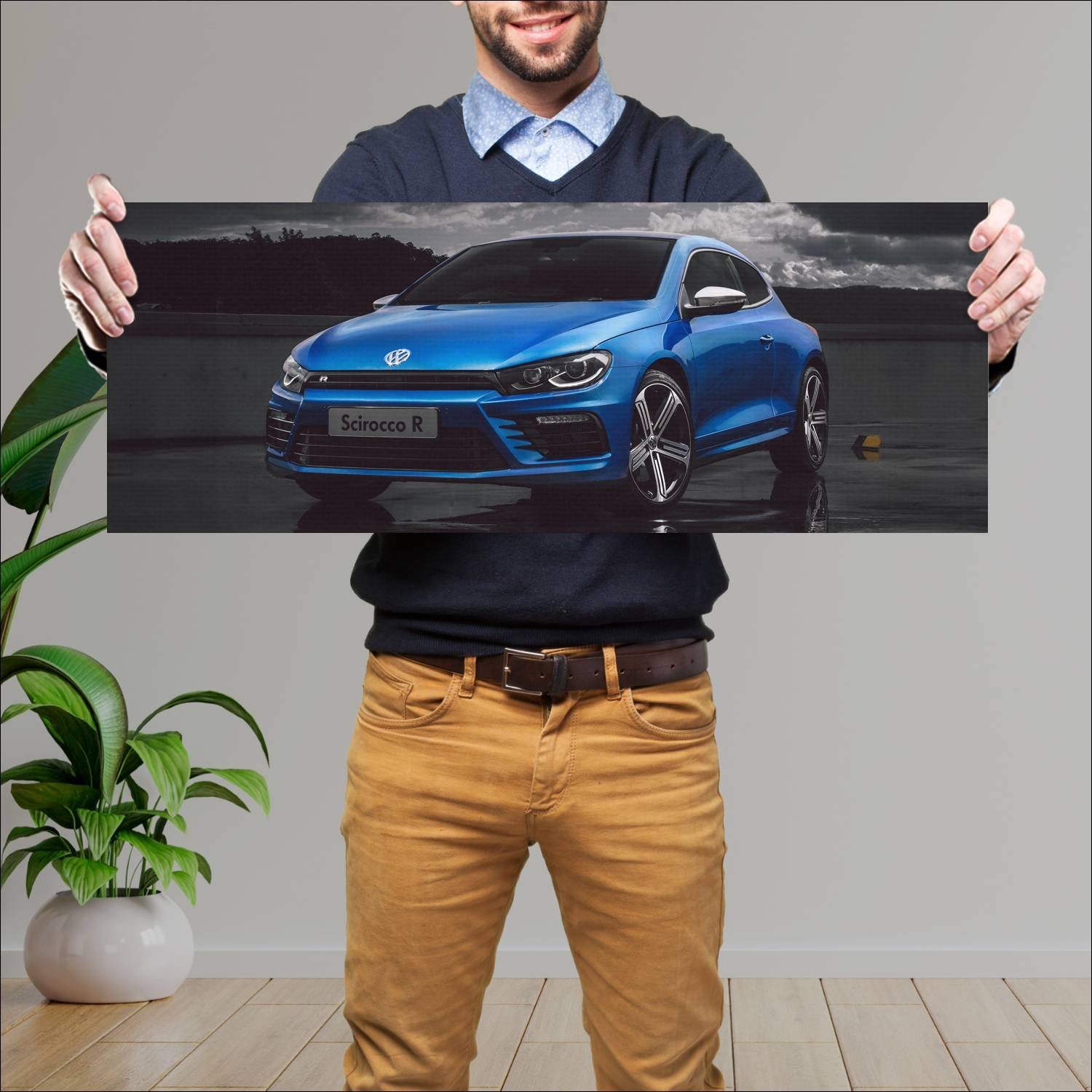 Cuadro grande 30x80cm 2014 volkswagen scirocco r a 74 Volkswagen
