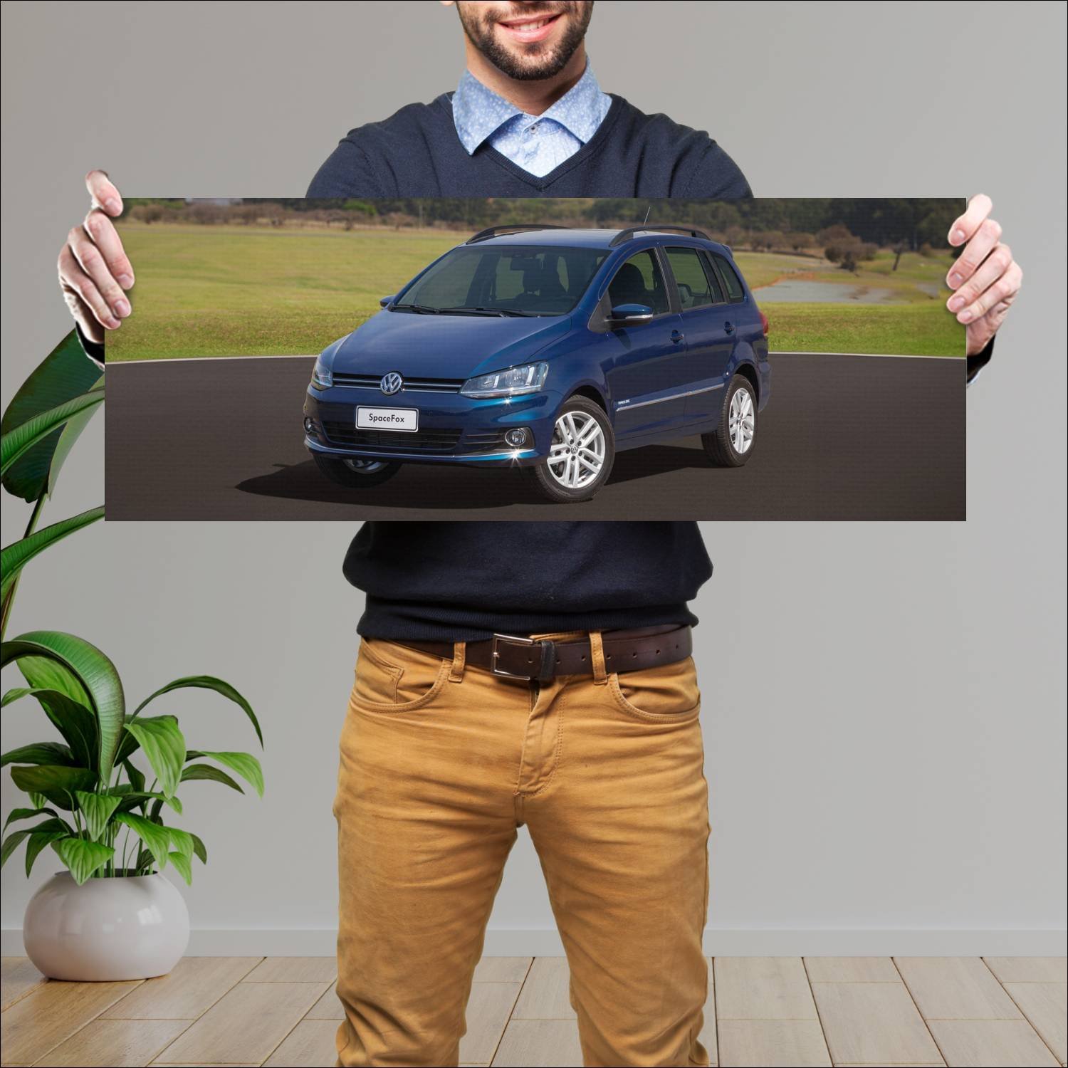 Cuadro grande 30x80cm 2014 volkswagen spacefox 437 81 Volkswagen