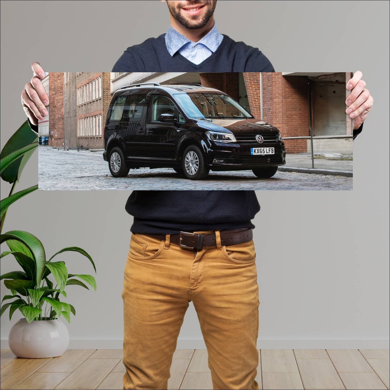 Cuadro grande 30x80cm 2015 volkswagen caddy life u 124 Volkswagen