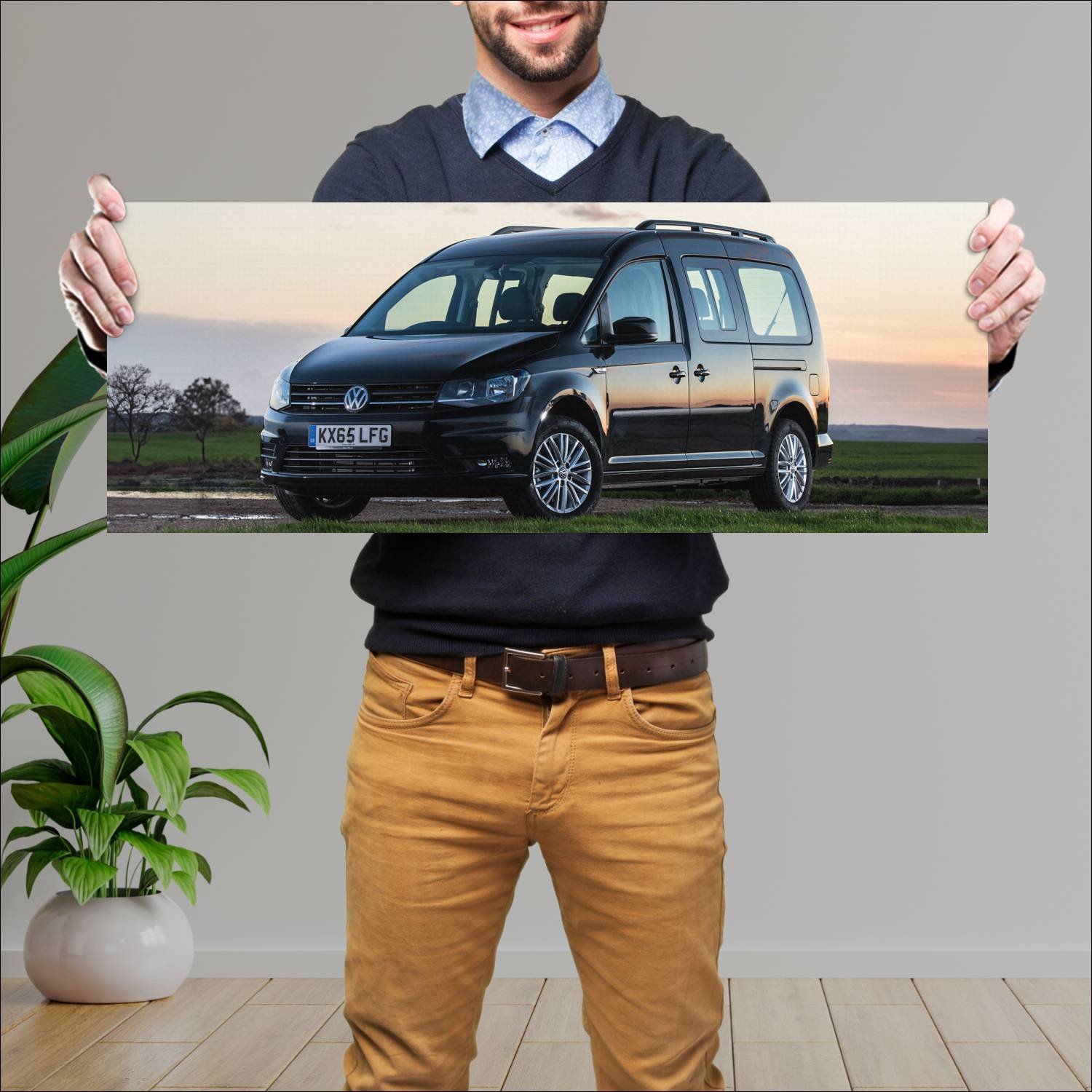 Cuadro grande 30x80cm 2015 volkswagen caddy maxi l 129 Volkswagen