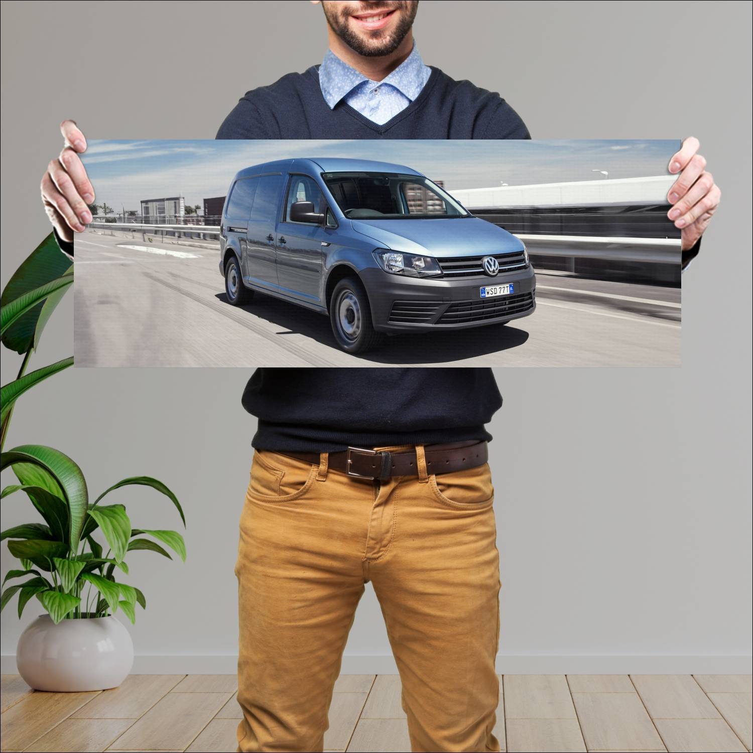 Cuadro grande 30x80cm 2015 volkswagen caddy maxi p 130 Volkswagen