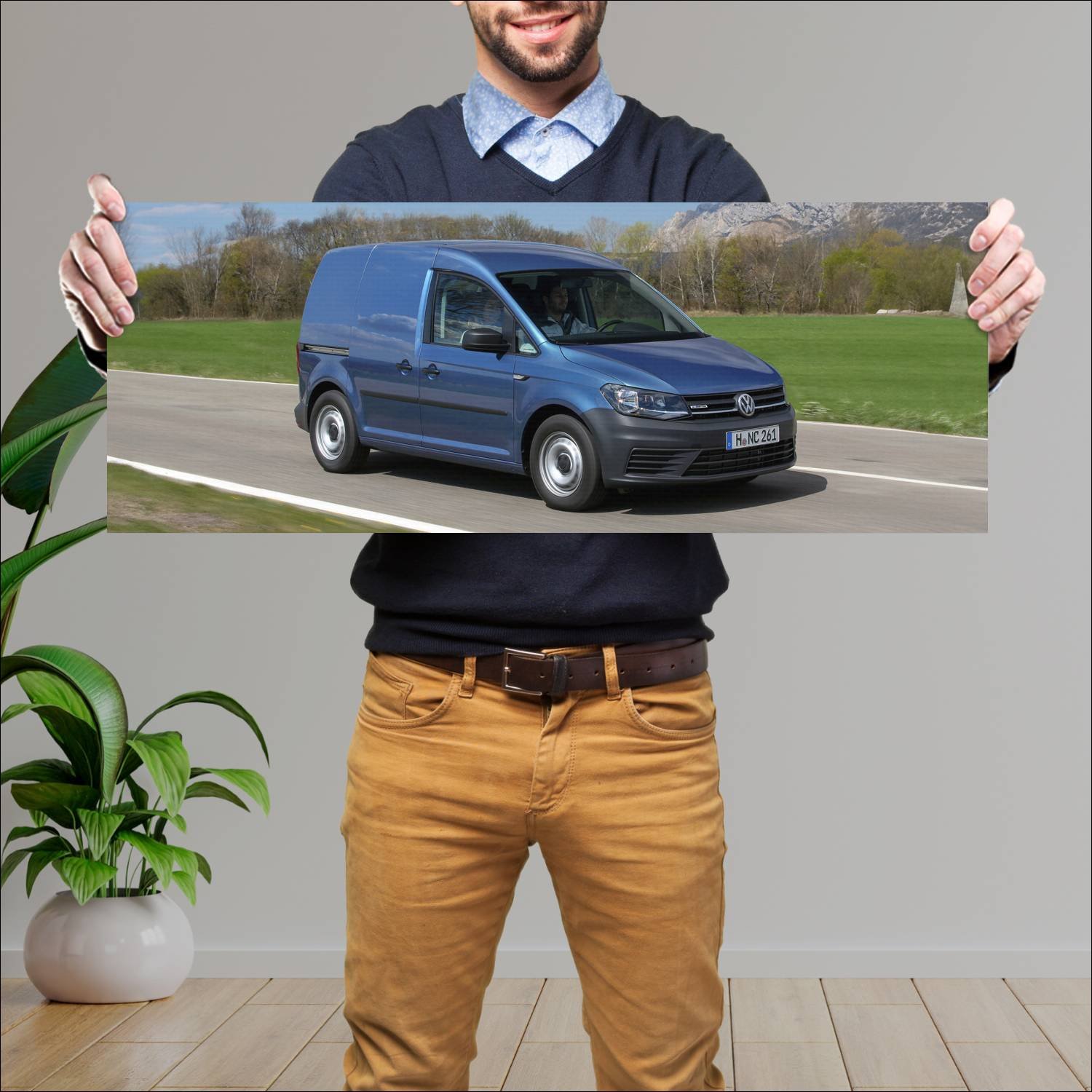Cuadro grande 30x80cm 2015 volkswagen caddy panel 134 Volkswagen