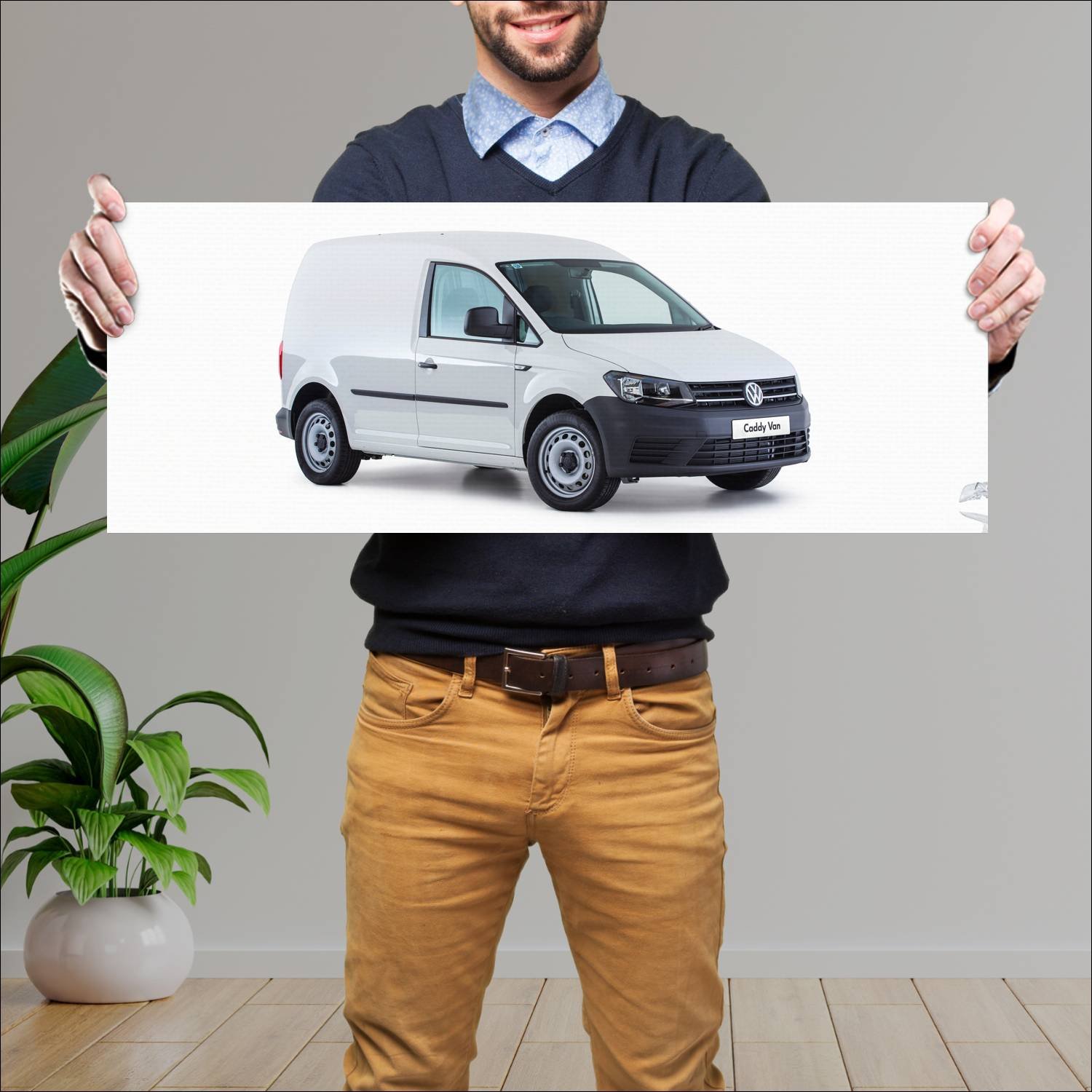 Cuadro grande 30x80cm 2015 volkswagen caddy panel 135 Volkswagen