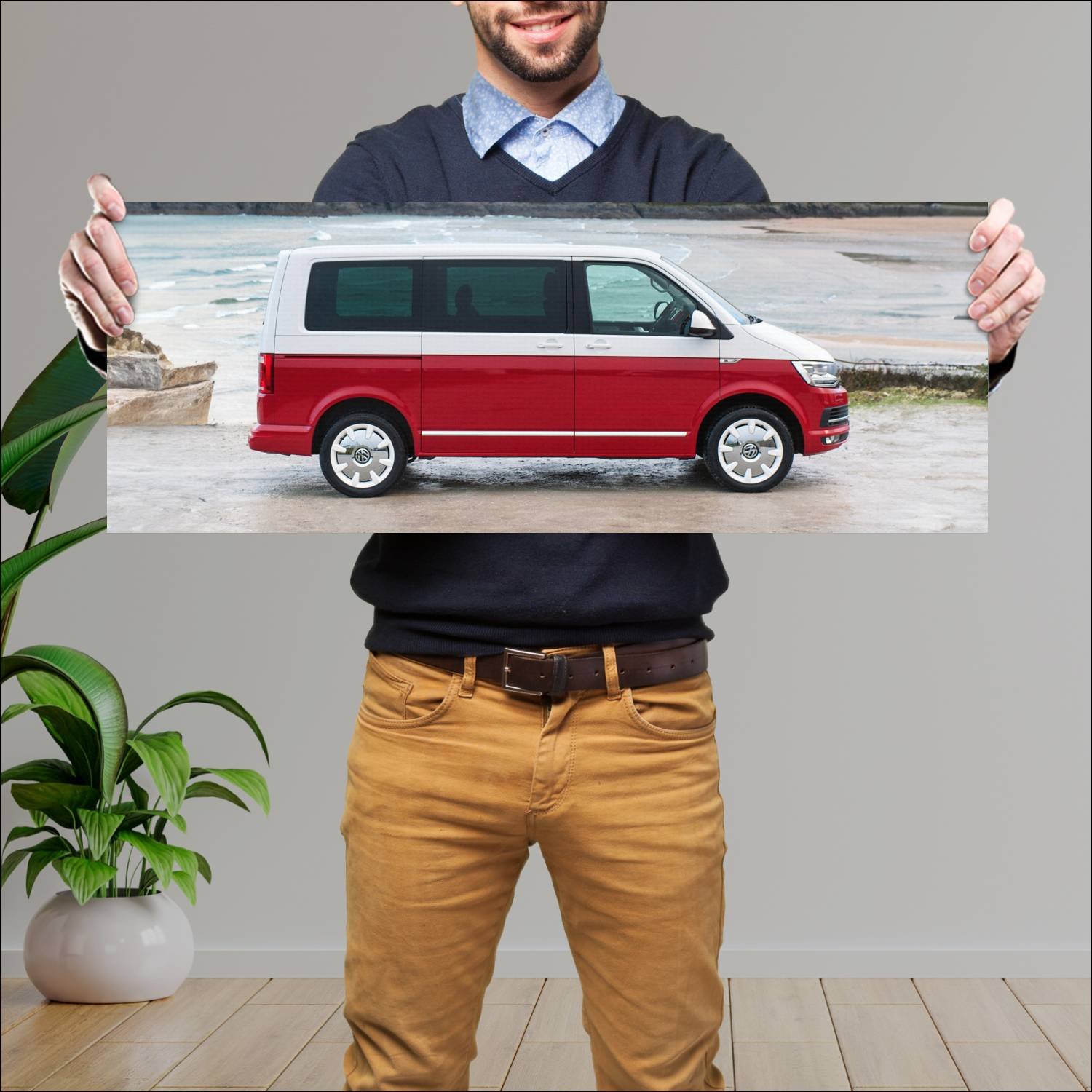 Cuadro grande 30x80cm 2015 volkswagen caravelle ge 137 Volkswagen