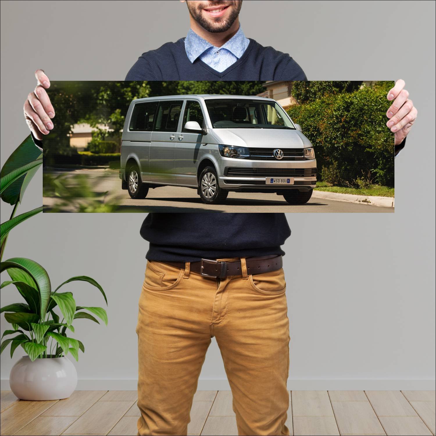 Cuadro grande 30x80cm 2015 volkswagen caravelle lw 140 Volkswagen