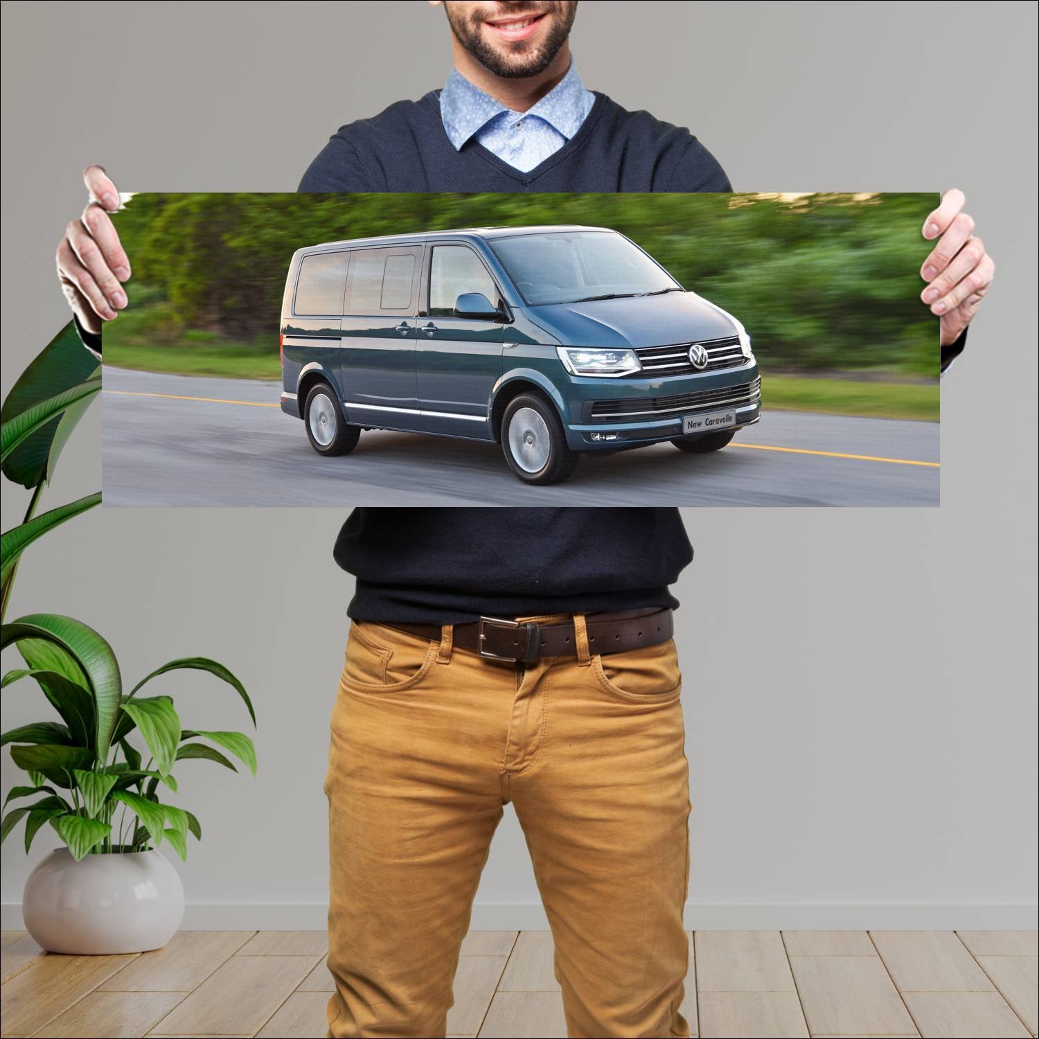 Cuadro grande 30x80cm 2015 volkswagen caravelle za 141 Volkswagen