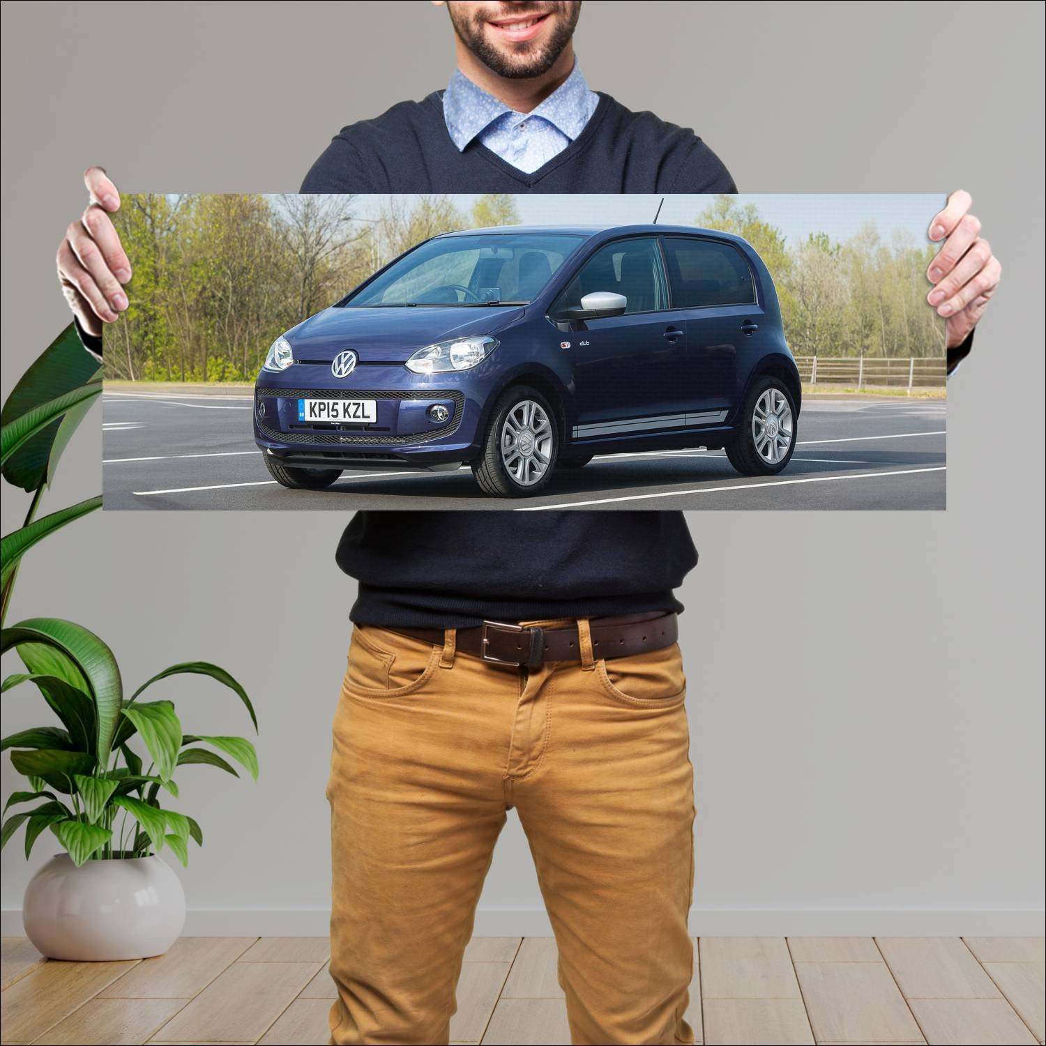 Cuadro grande 30x80cm 2015 volkswagen club up 5 do 142 Volkswagen