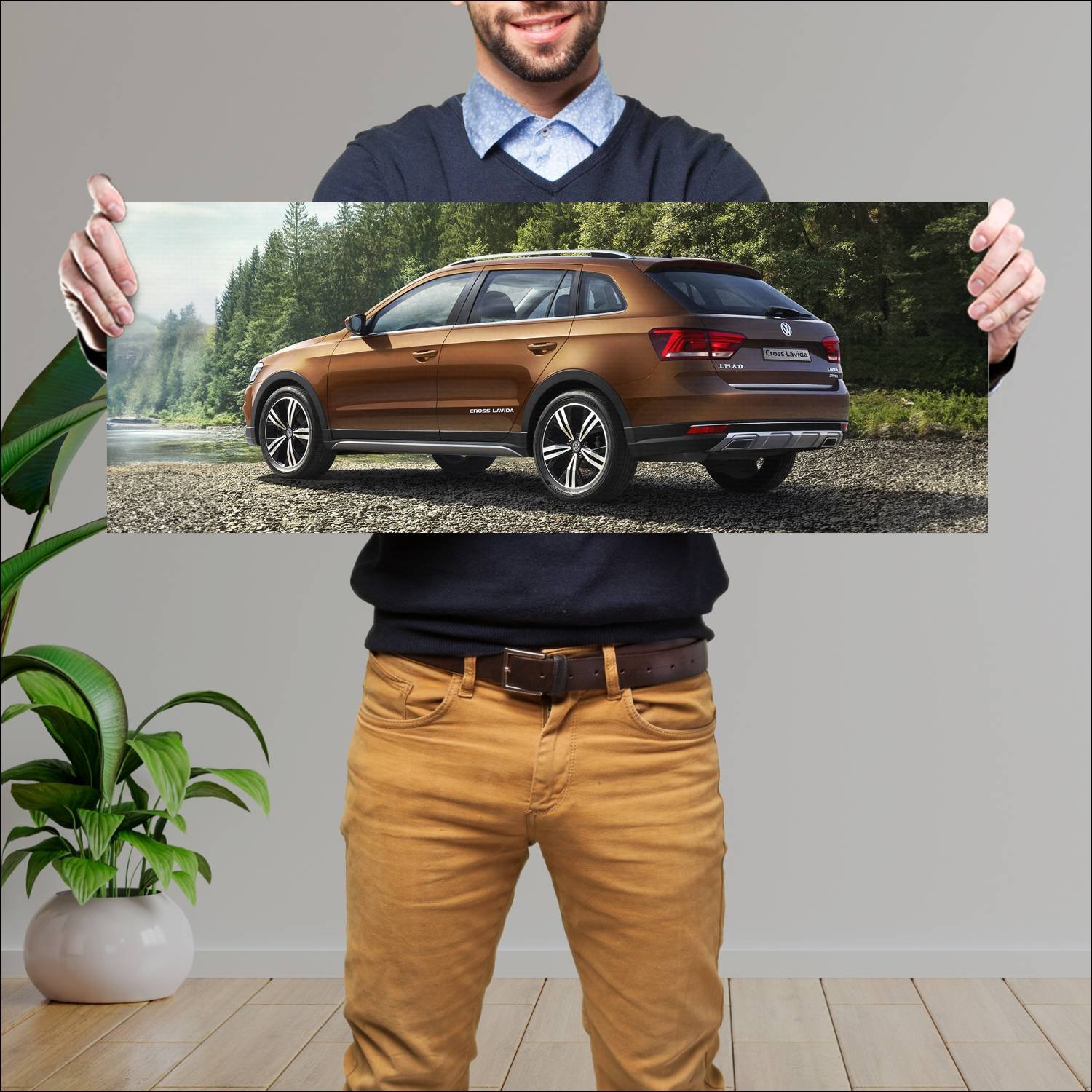 Cuadro grande 30x80cm 2015 volkswagen cross lavida 145 Volkswagen