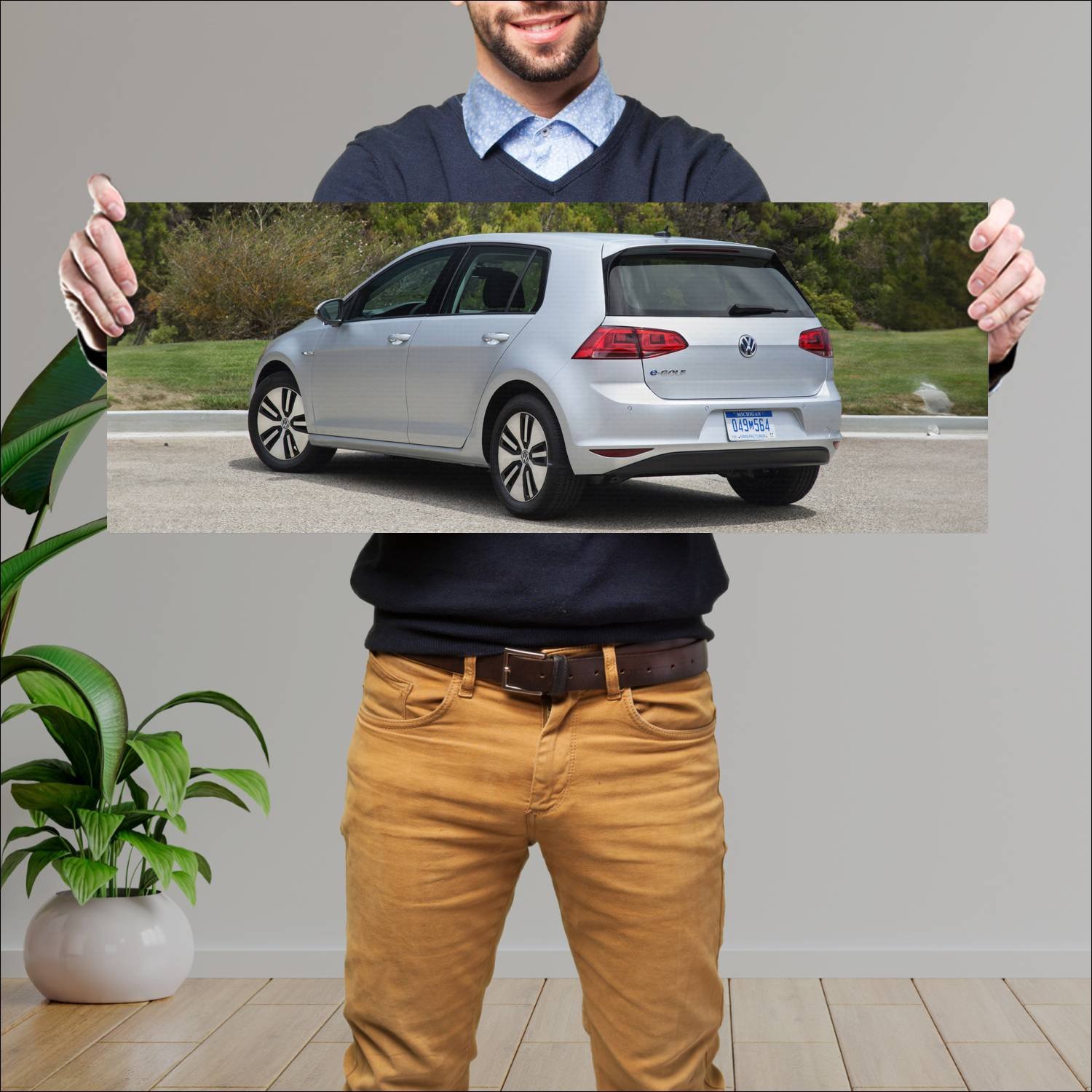 Cuadro grande 30x80cm 2015 volkswagen e golf 5 doo 149 Volkswagen