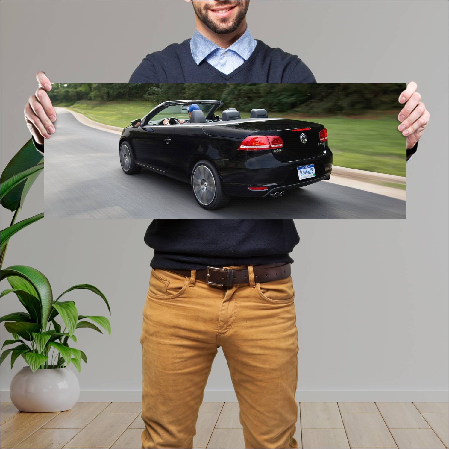 Cuadro grande 30x80cm 2015 volkswagen eos final us 150 Volkswagen