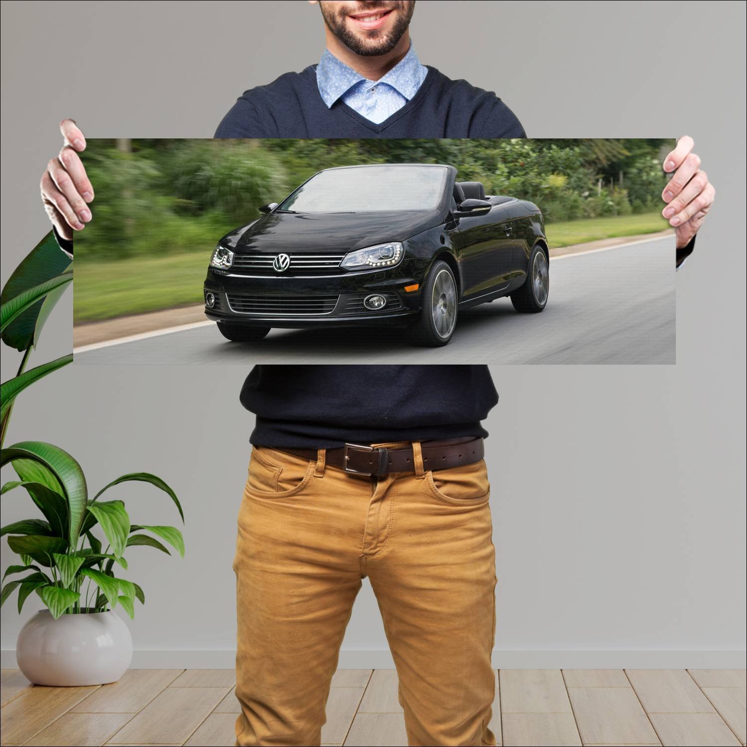 Cuadro grande 30x80cm 2015 volkswagen eos final us 151 Volkswagen