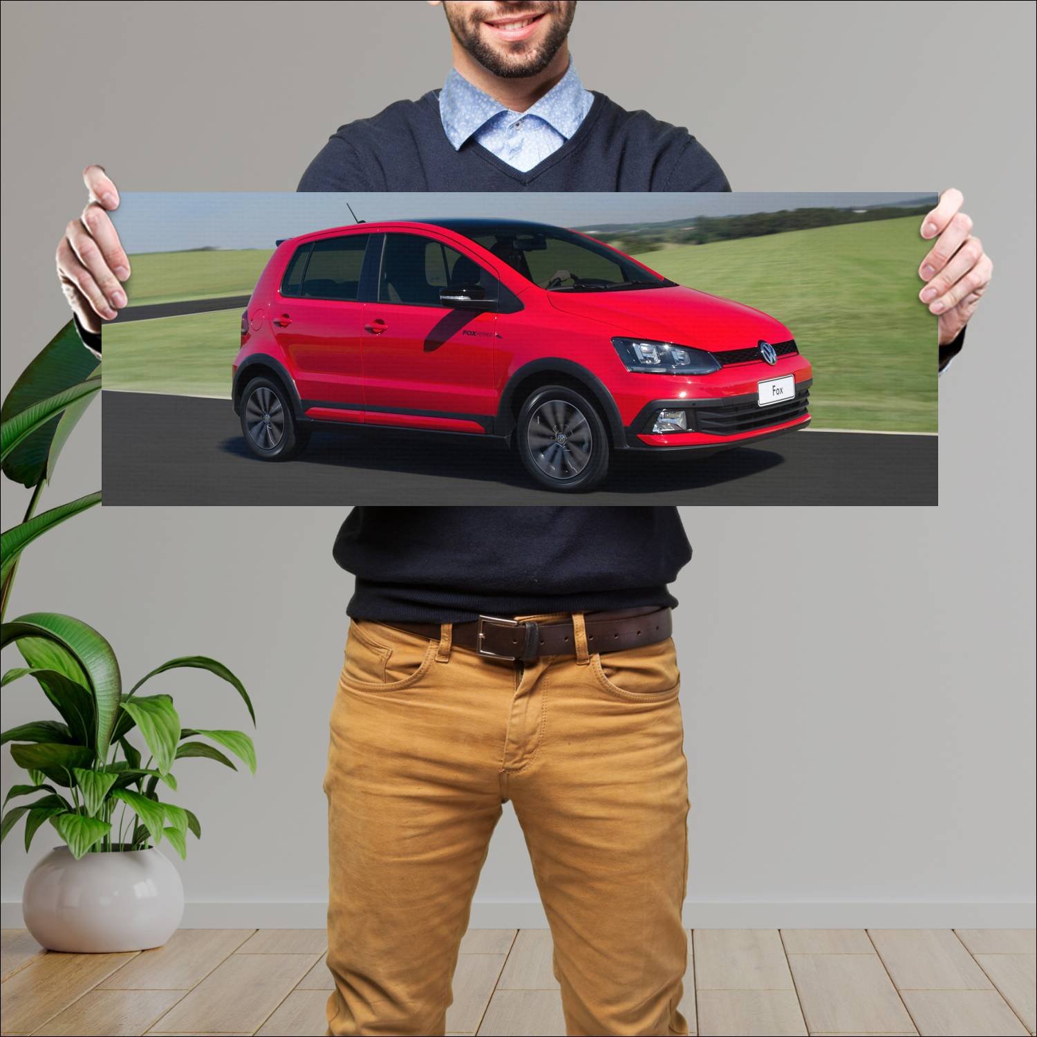 Cuadro grande 30x80cm 2015 volkswagen fox pepper 5 152 Volkswagen