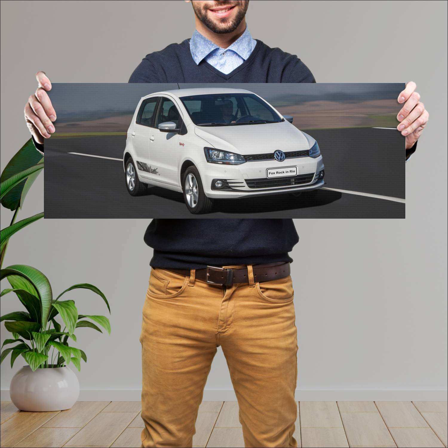 Cuadro grande 30x80cm 2015 volkswagen fox rock in 154 Volkswagen