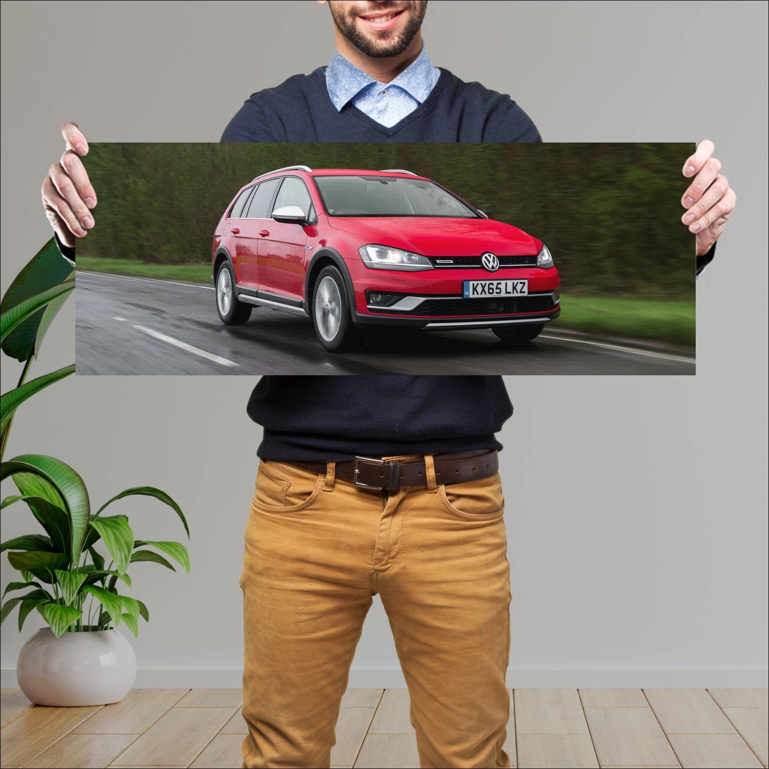 Cuadro grande 30x80cm 2015 volkswagen golf alltrac 164 Volkswagen