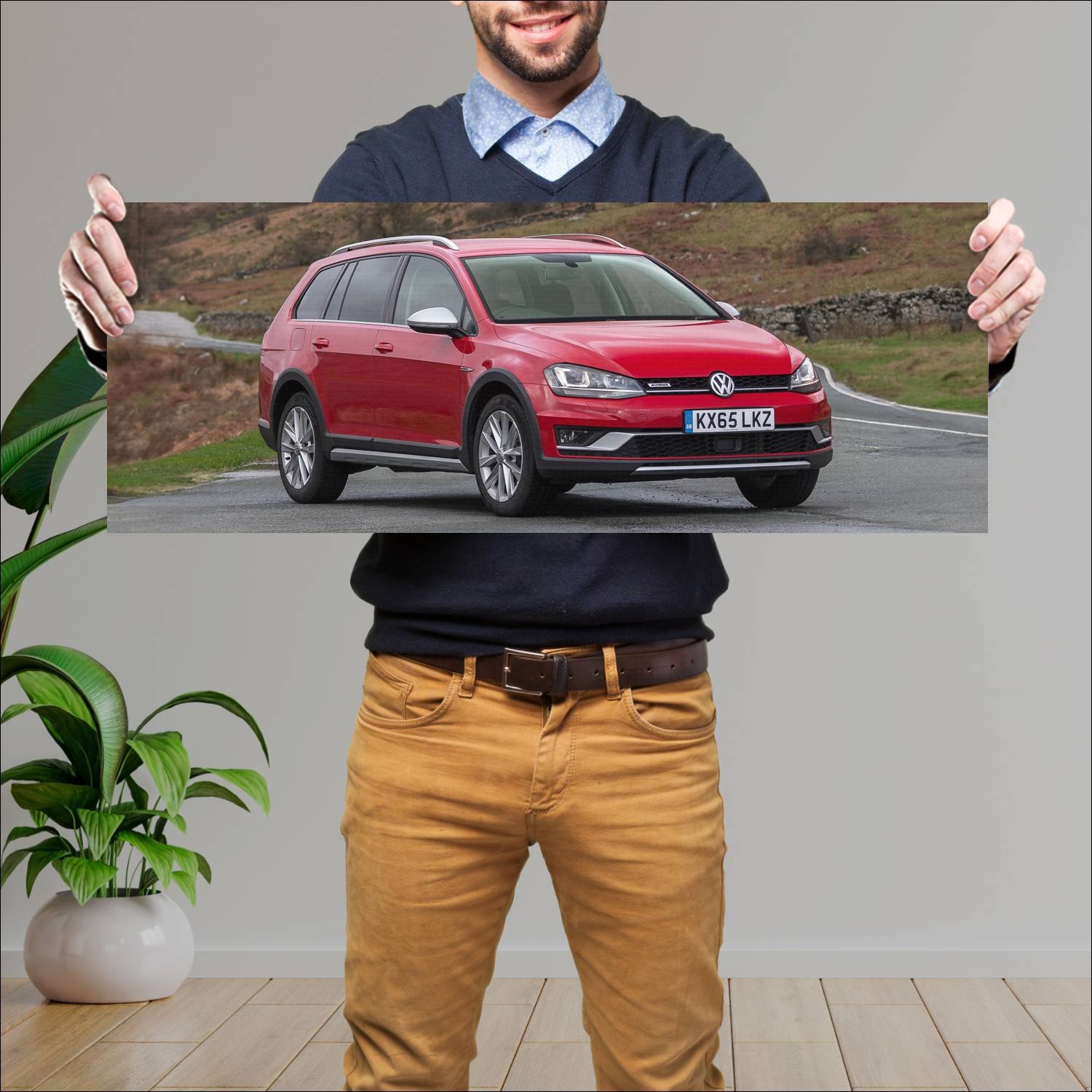 Cuadro grande 30x80cm 2015 volkswagen golf alltrac 165 Volkswagen