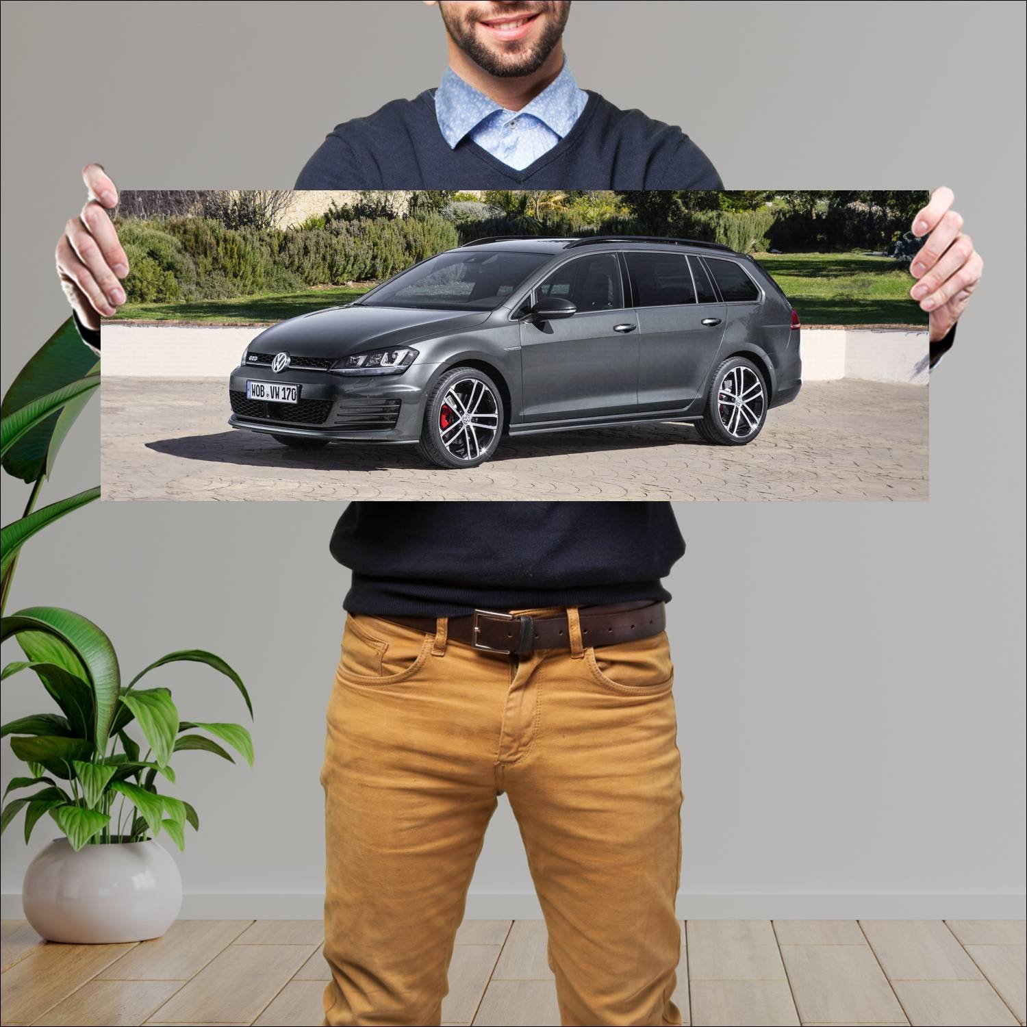 Cuadro grande 30x80cm 2015 volkswagen golf gtd var 169 Volkswagen