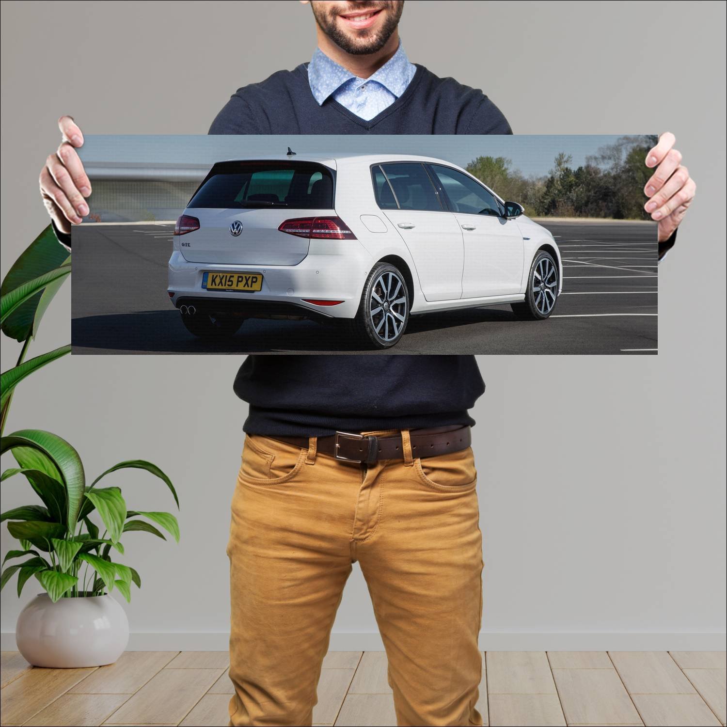 Cuadro grande 30x80cm 2015 volkswagen golf gte 5 d 170 Volkswagen