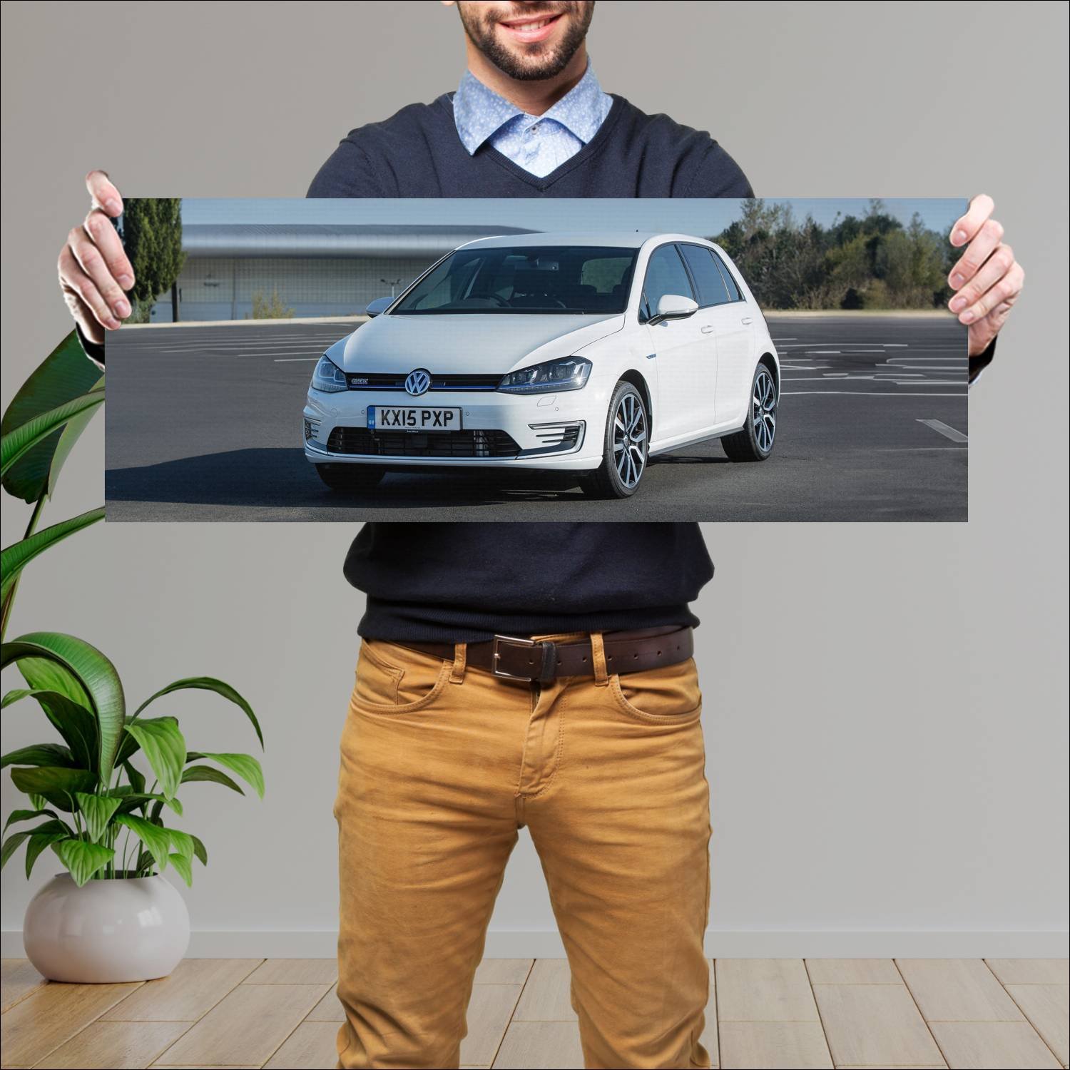 Cuadro grande 30x80cm 2015 volkswagen golf gte 5 d 171 Volkswagen