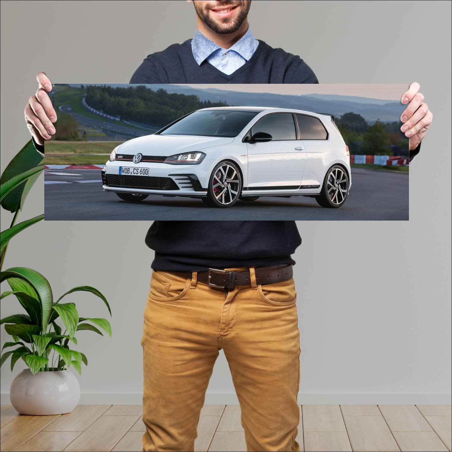 Cuadro grande 30x80cm 2015 volkswagen golf gti clu 176 Volkswagen