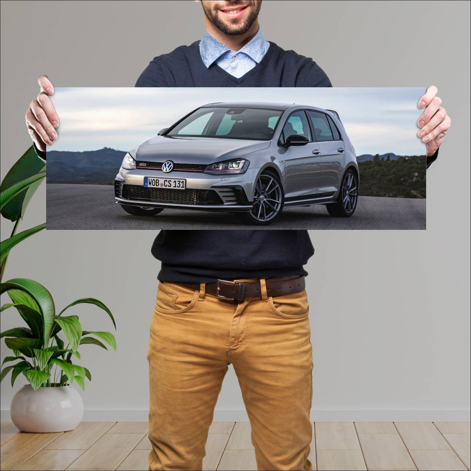 Cuadro grande 30x80cm 2015 volkswagen golf gti clu 177 Volkswagen