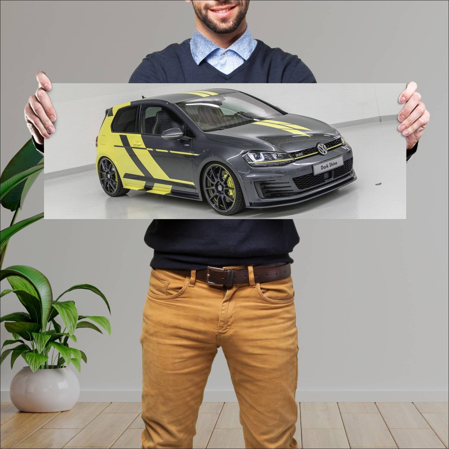 Cuadro grande 30x80cm 2015 volkswagen golf gti dar 179 Volkswagen
