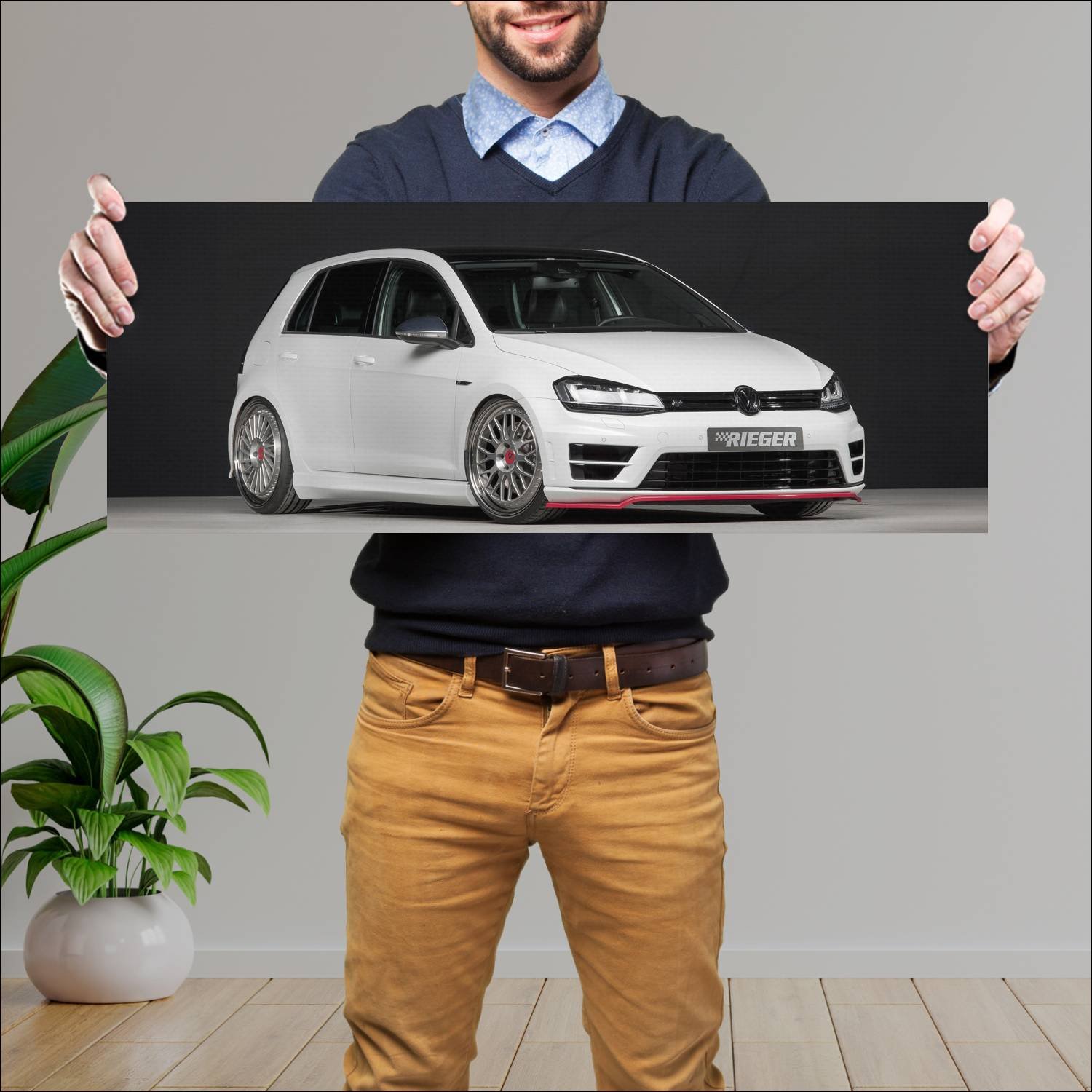 Cuadro grande 30x80cm 2015 volkswagen golf r by ri 180 Volkswagen