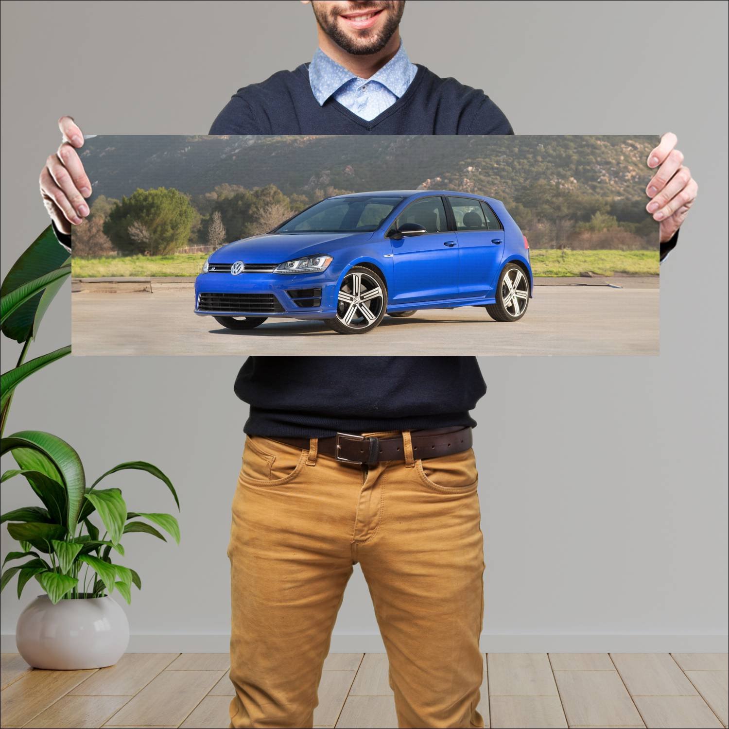Cuadro grande 30x80cm 2015 volkswagen golf r us 17 184 Volkswagen