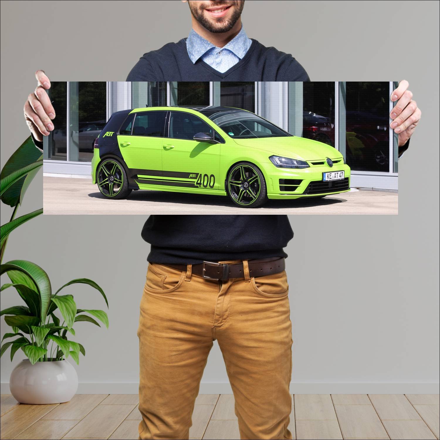 Cuadro grande 30x80cm 2015 volkswagen golf r400 by 188 Volkswagen