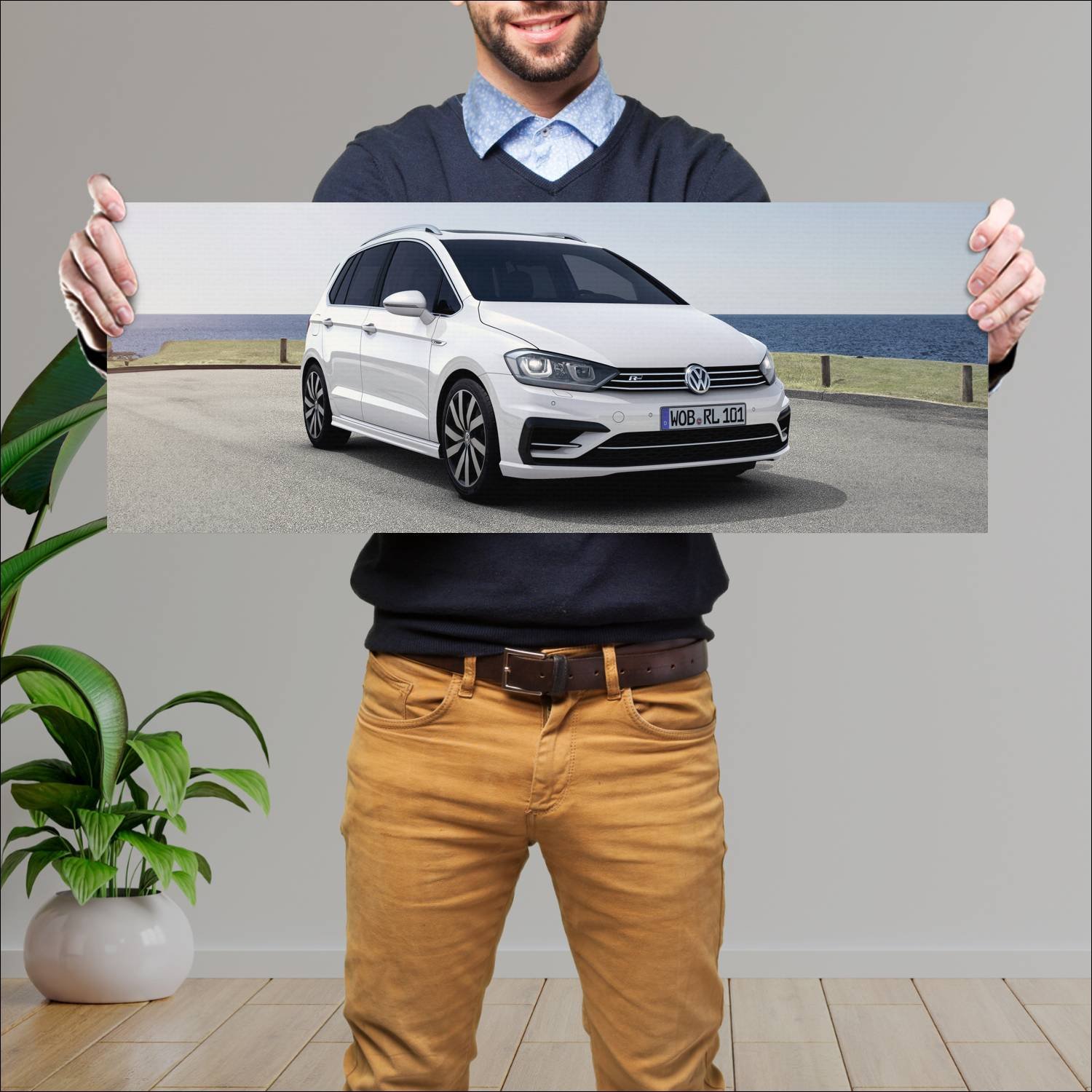 Cuadro grande 30x80cm 2015 volkswagen golf sportsv 189 Volkswagen