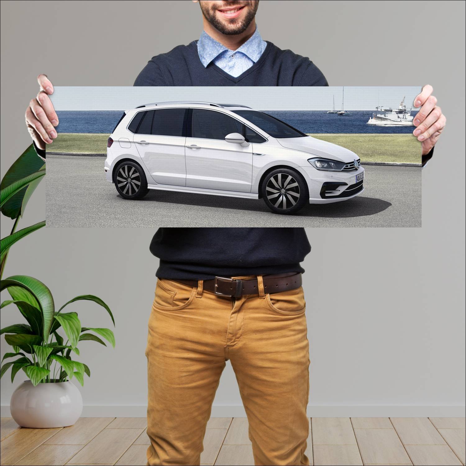 Cuadro grande 30x80cm 2015 volkswagen golf sportsv 190 Volkswagen