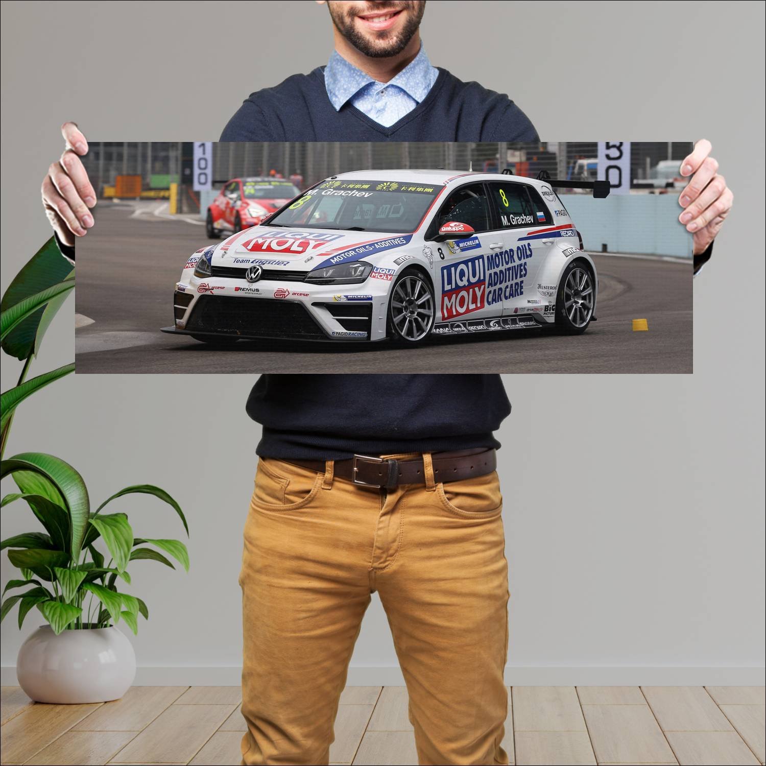 Cuadro grande 30x80cm 2015 volkswagen golf tcr 433 192 Volkswagen