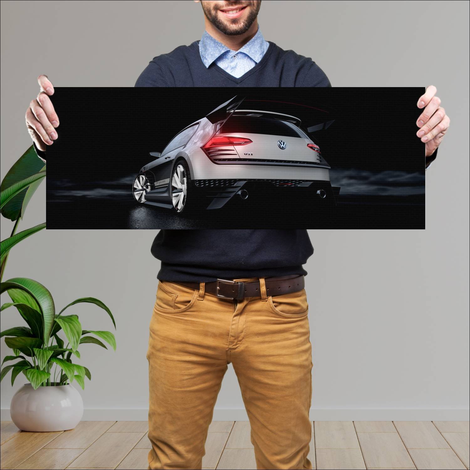 Cuadro grande 30x80cm 2015 volkswagen gti superspo 197 Volkswagen