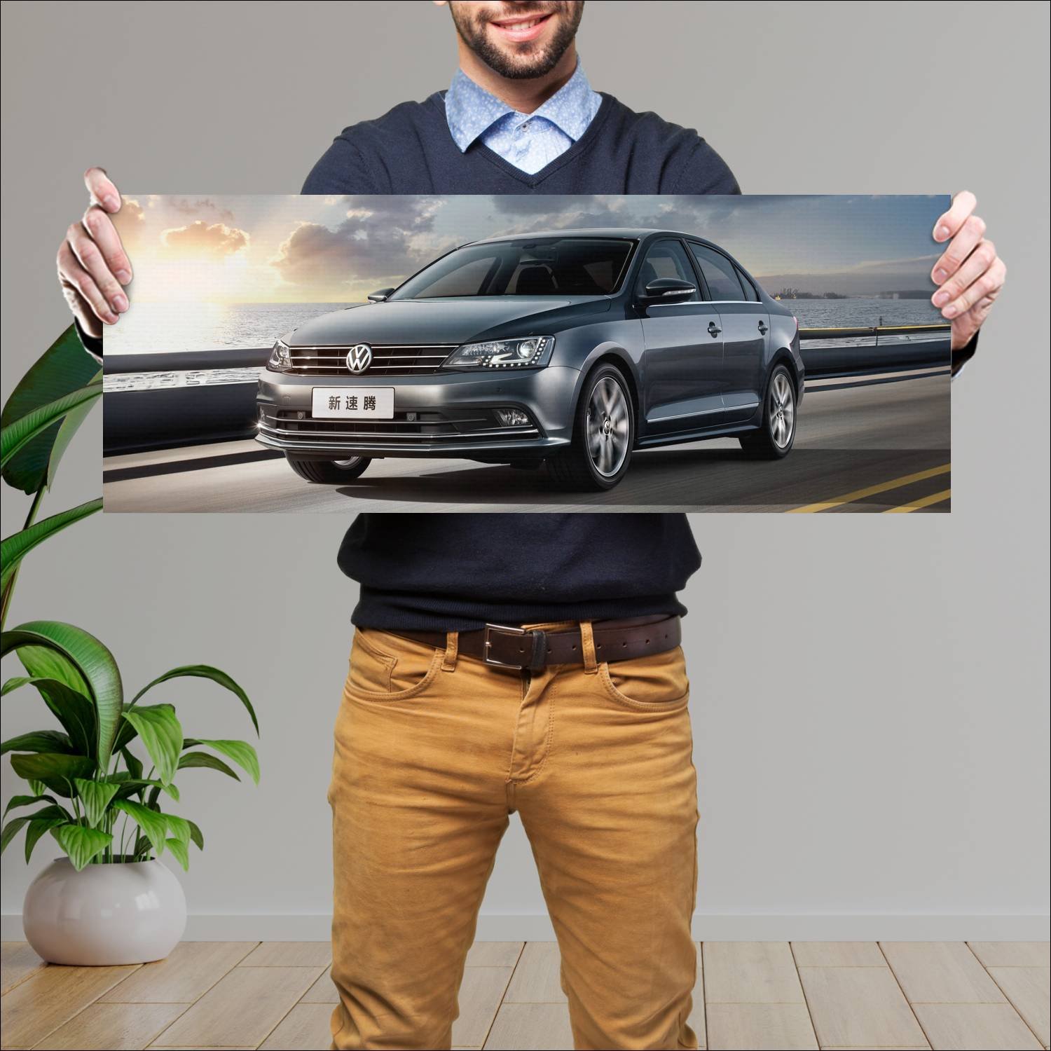 Cuadro grande 30x80cm 2015 volkswagen sagitar Volkswagen