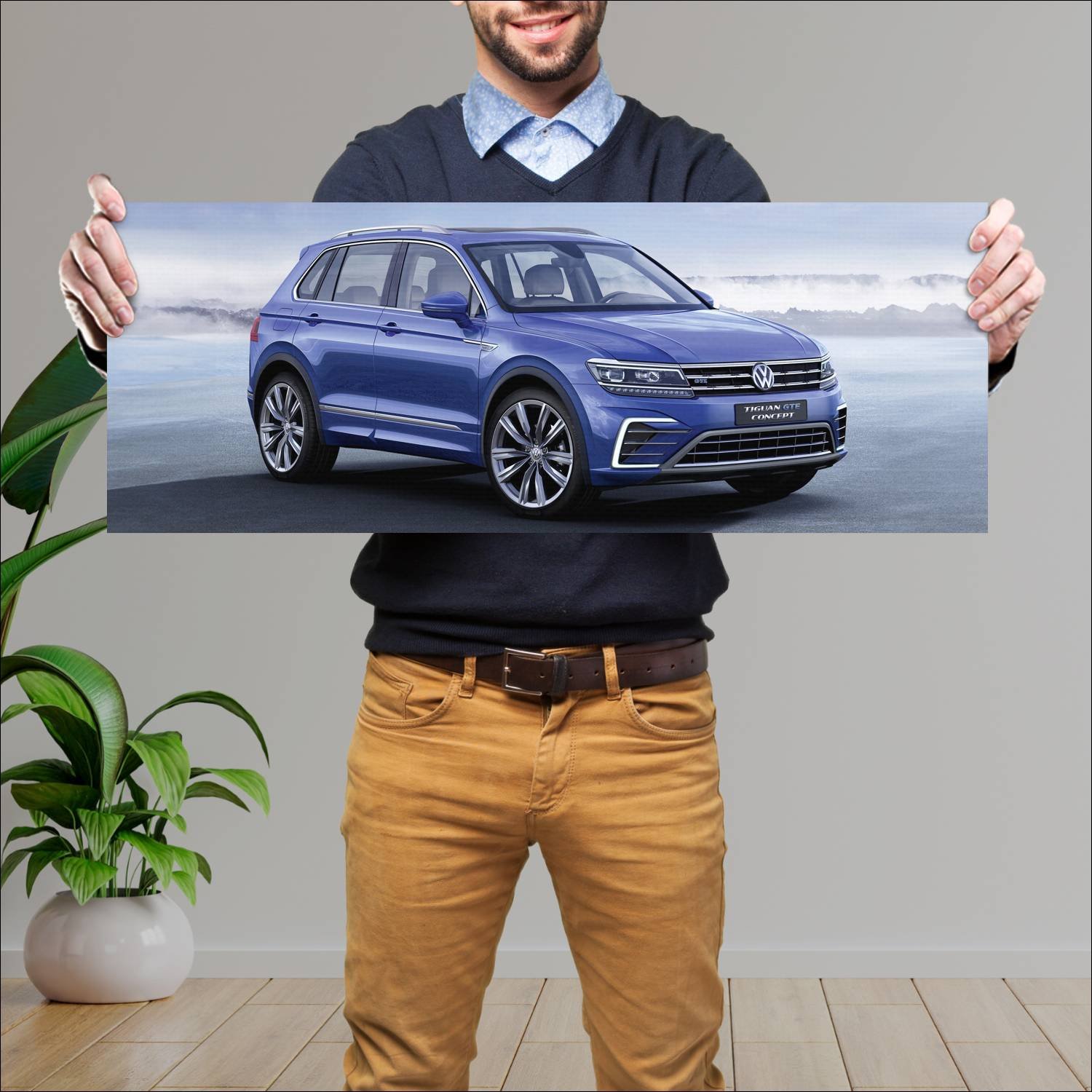 Cuadro grande 30x80cm 2015 volkswagen tiguan gte c 254 Volkswagen