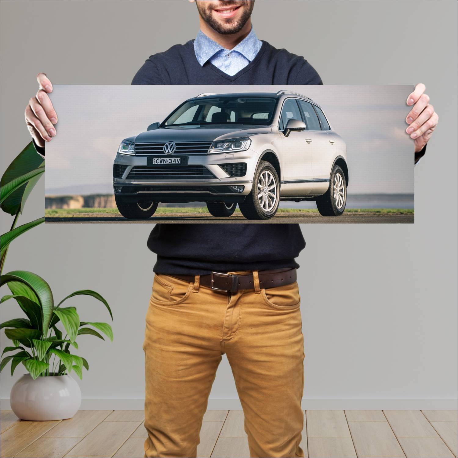 Cuadro grande 30x80cm 2015 volkswagen touareg au 4 256 Volkswagen